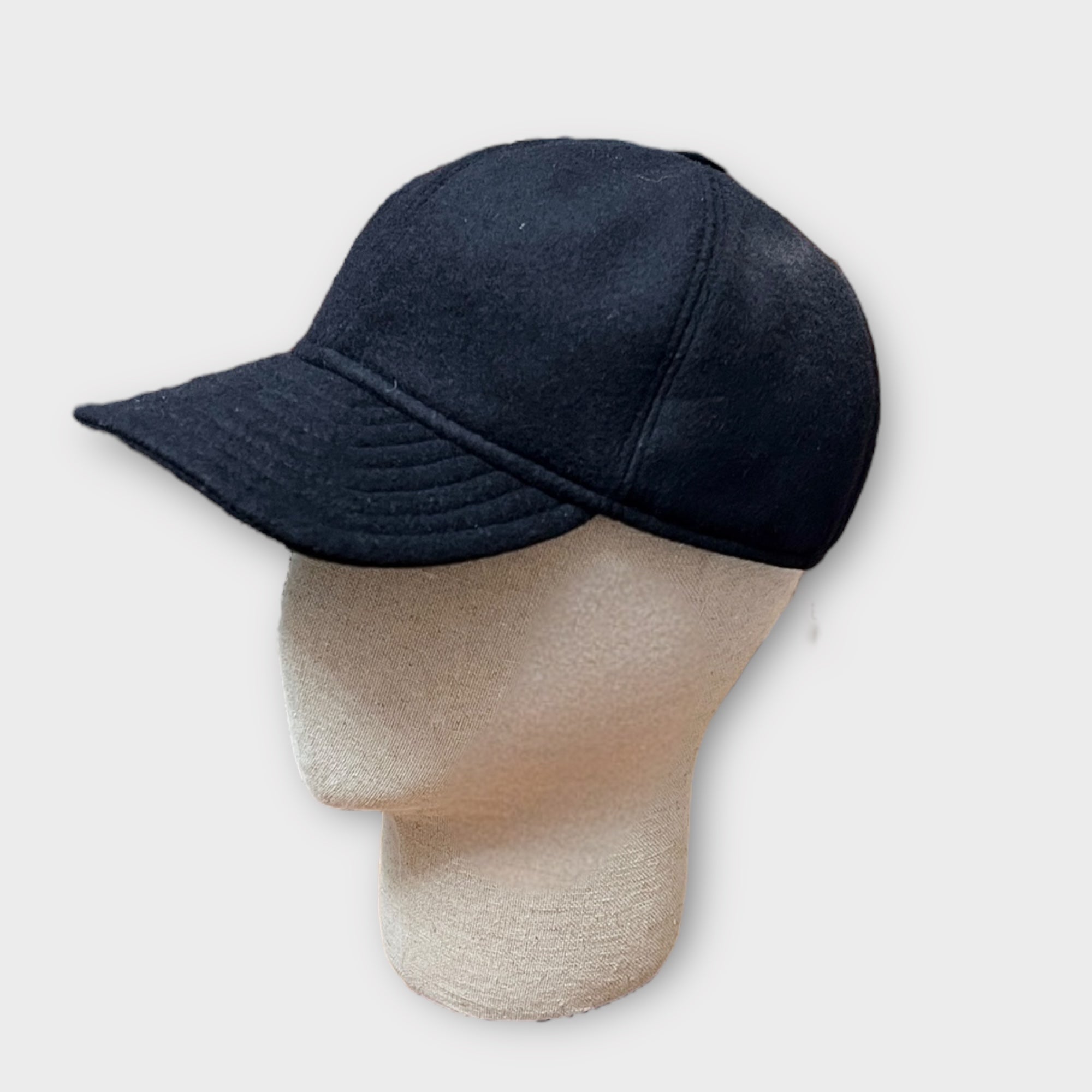 Baseball In Lana Pieghevole E Impermeabile Nero Cappelleria Bacca