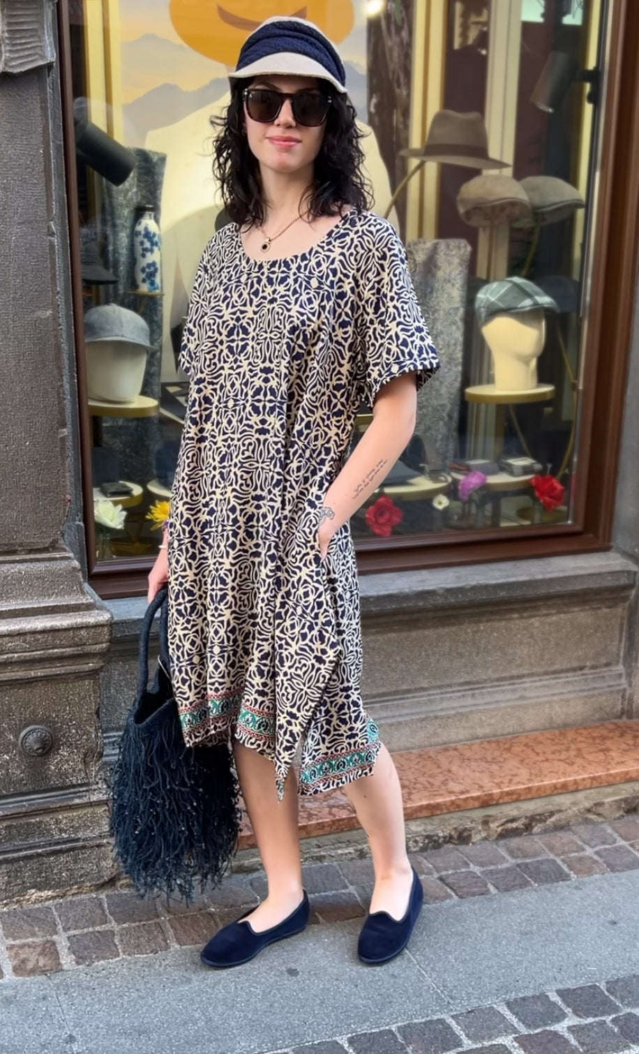 Abito In Seta Midi Manica Cortav-Cappelleria Bacca