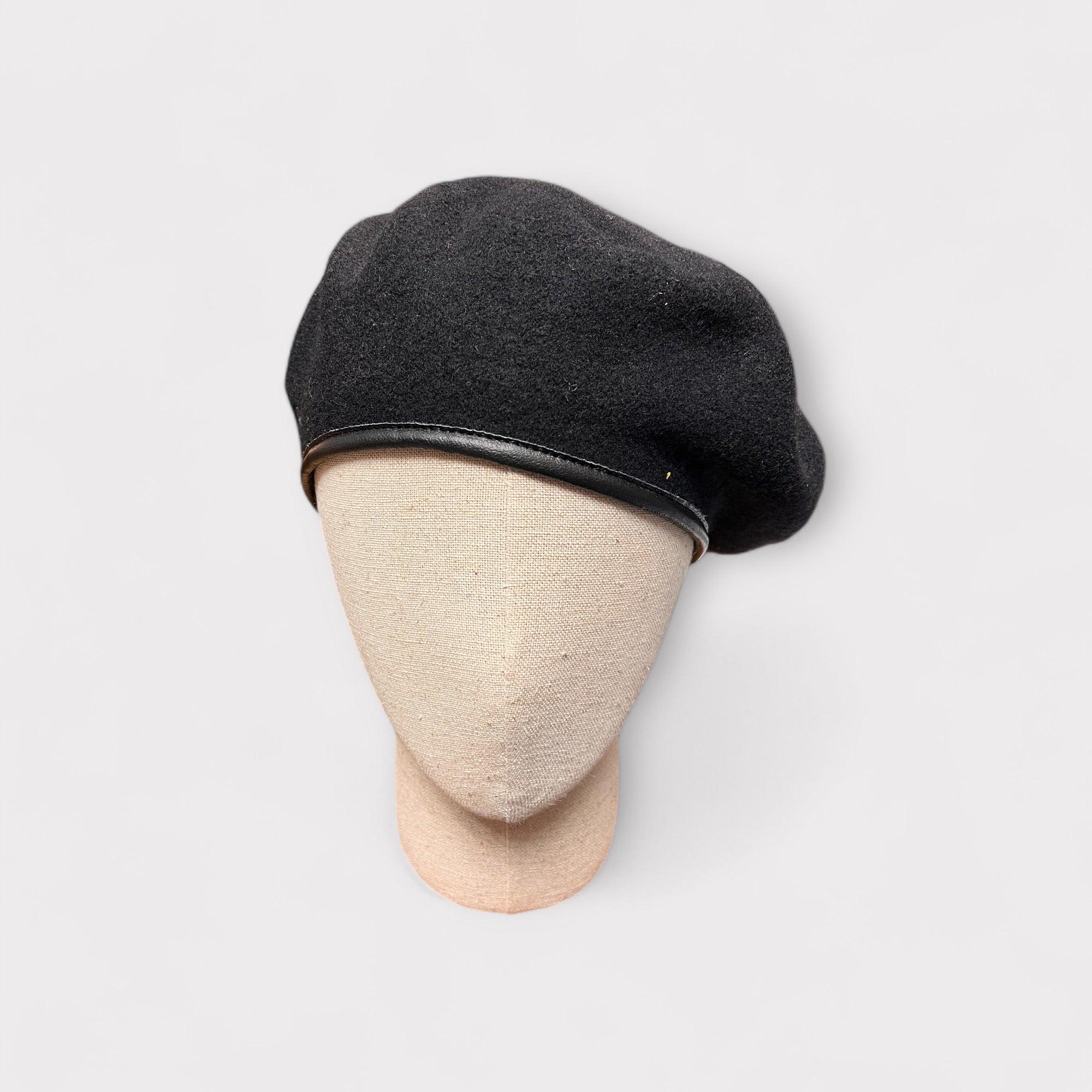 Basco in lana Nero Top Quality da Uomo Piatto Largo – Cappelleria