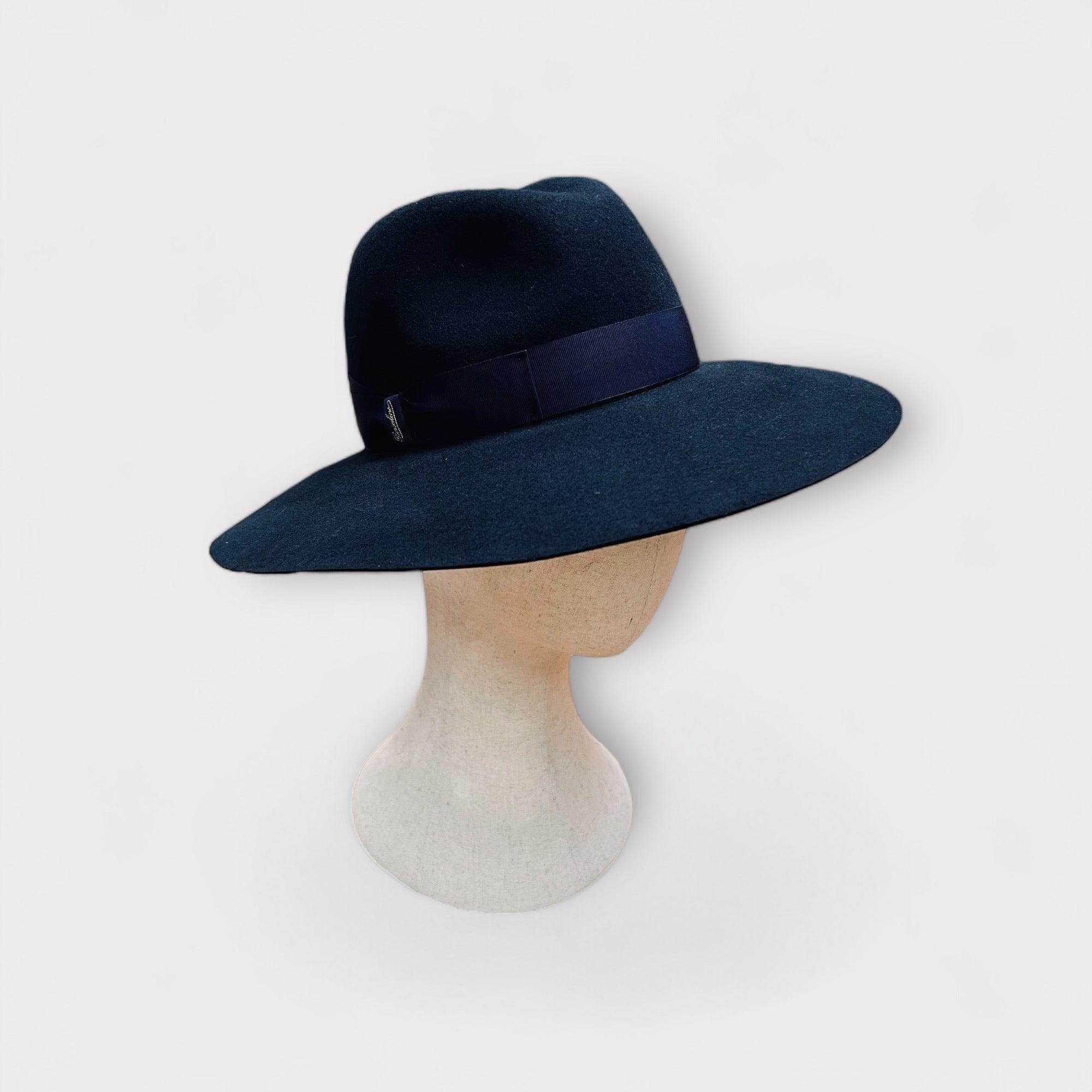 Cappello Borsalino Vanzina Navy – Feltro, Fatto A Mano In Italia, Eleganza Senza Tempo