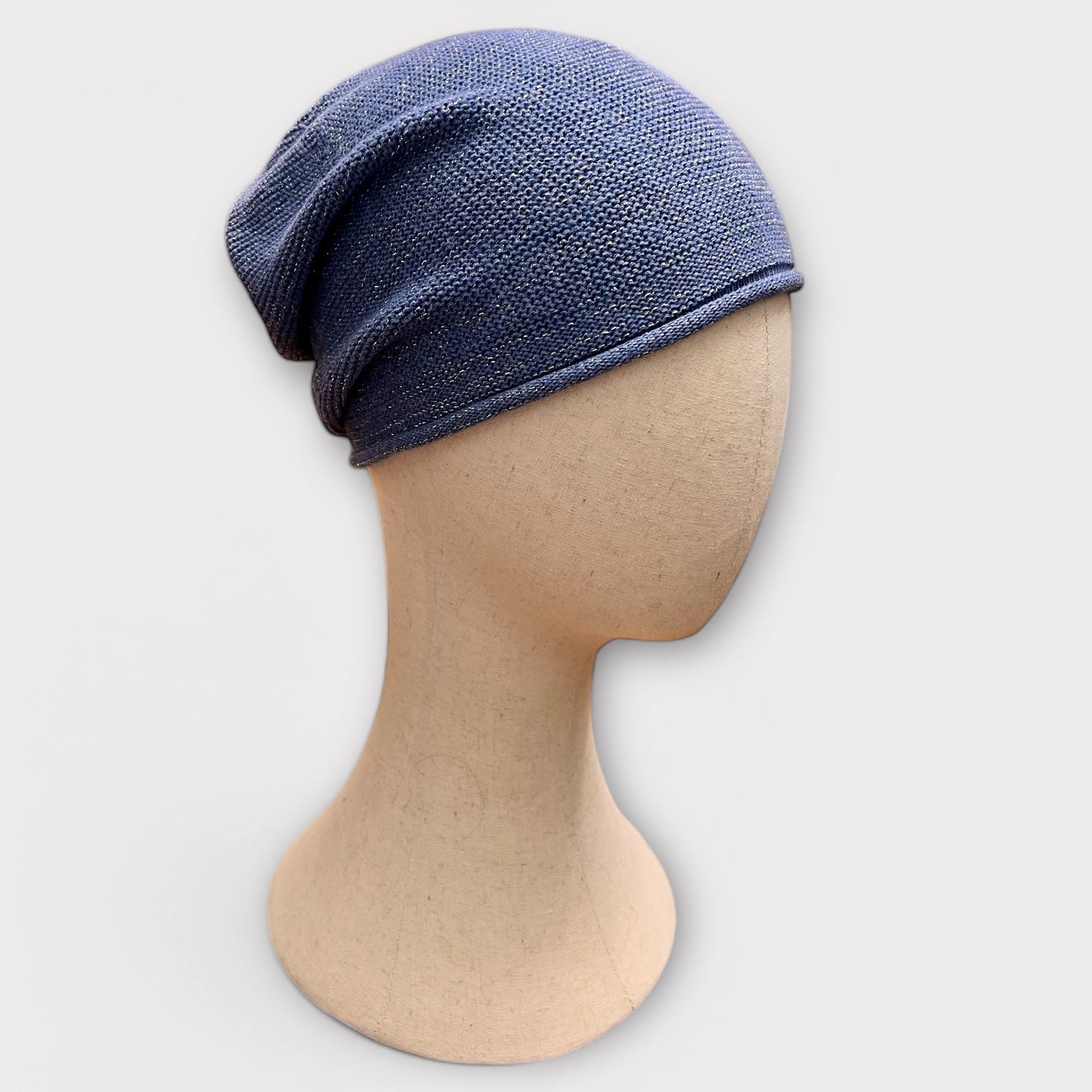 Berretto Beanie Lungo di Cotone con Lurex – Cappelleria Bacca