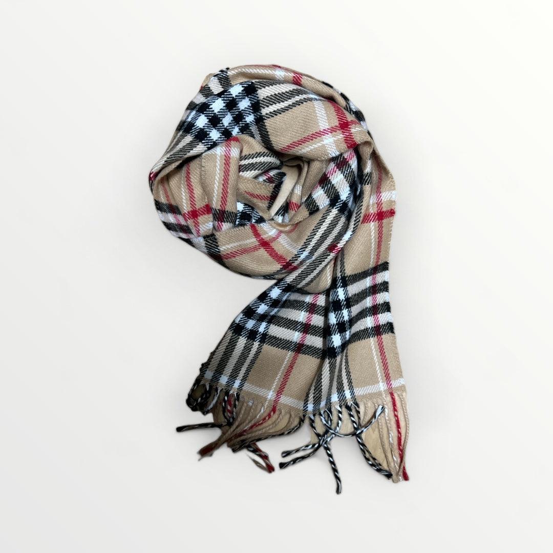 Sciarpa In Panno Tartan Cammello – Cappelleria Bacca