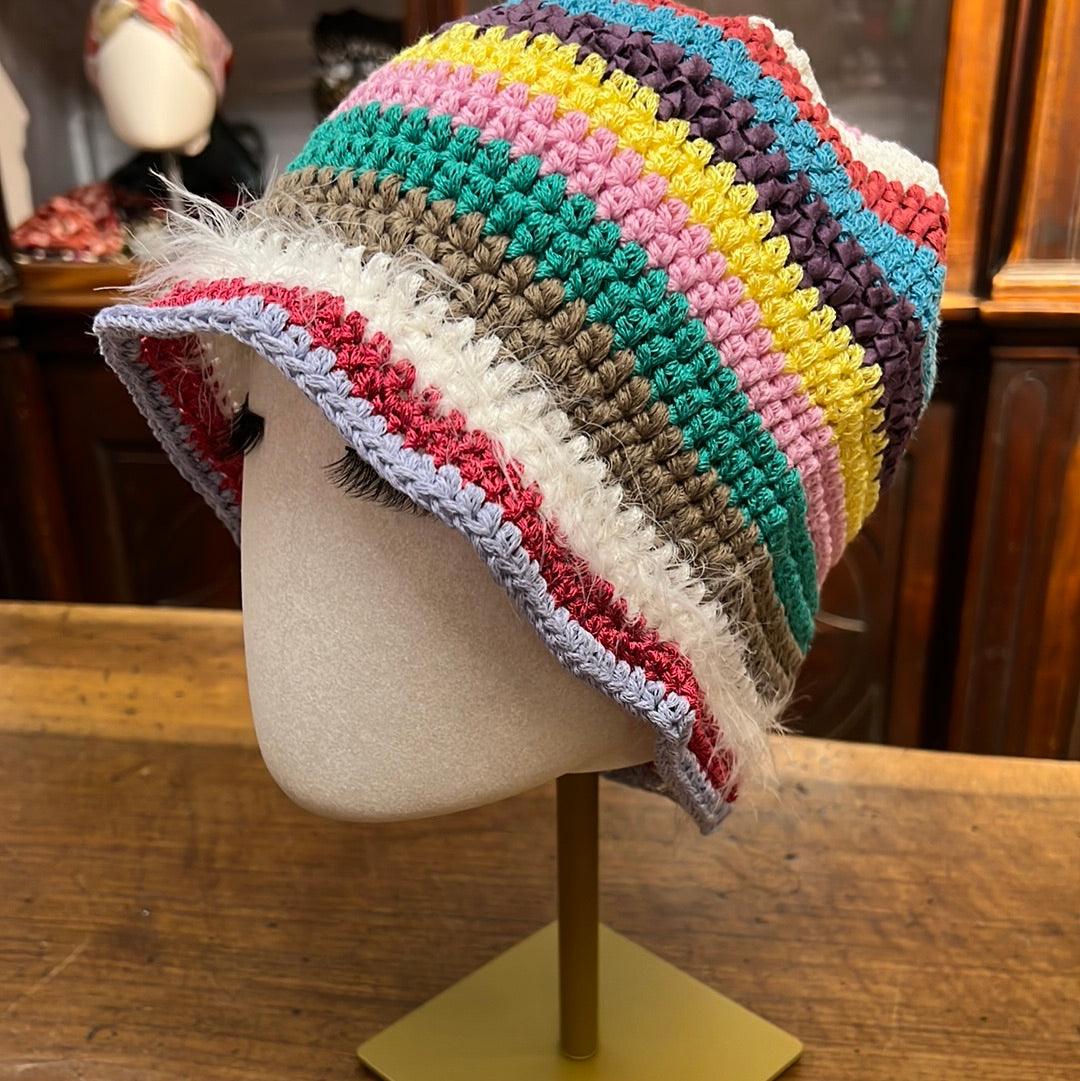 Crochet Cappelli Estivi Fatti A Mano Cappello Uncinetto A Righe