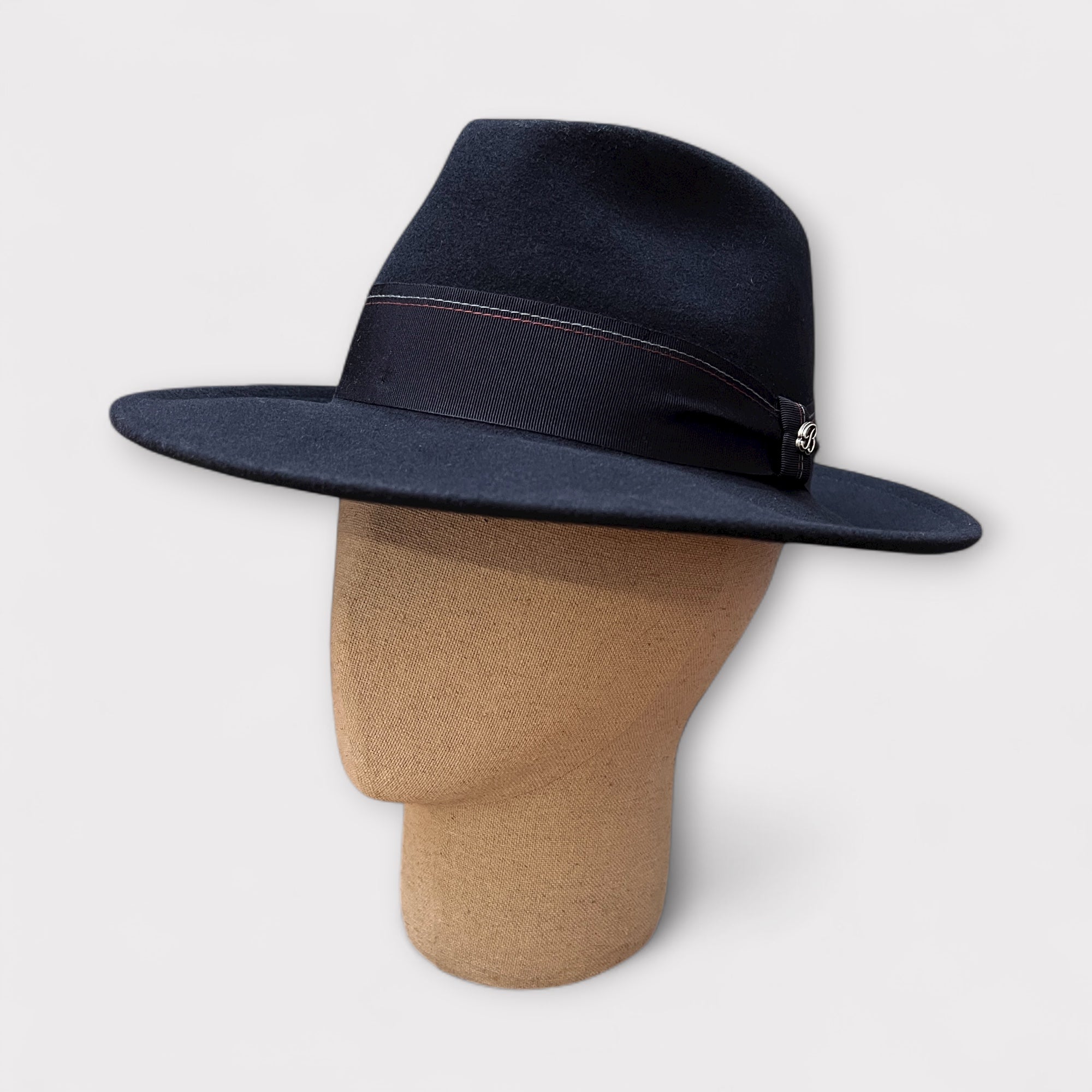 Cappello Fedora In Feltro Di Lana Merinos Extra Fine Ala 7cm