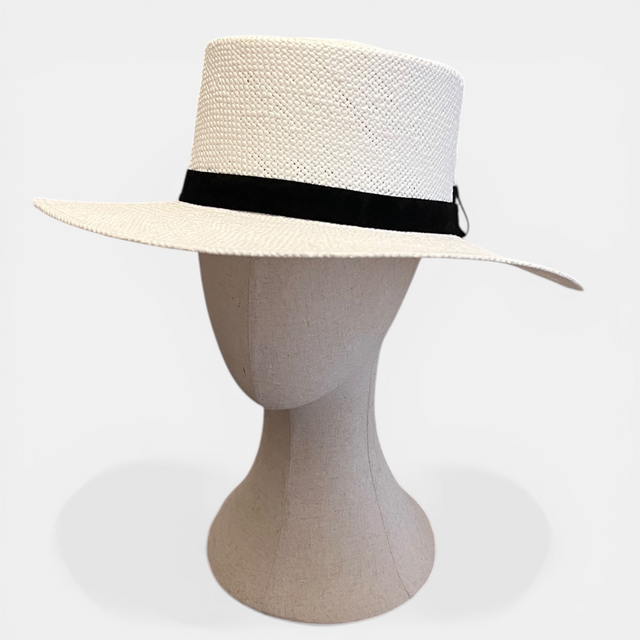 Cappello Canotier Da Donna in Papier Intrecciato - Cappelleria Bacca