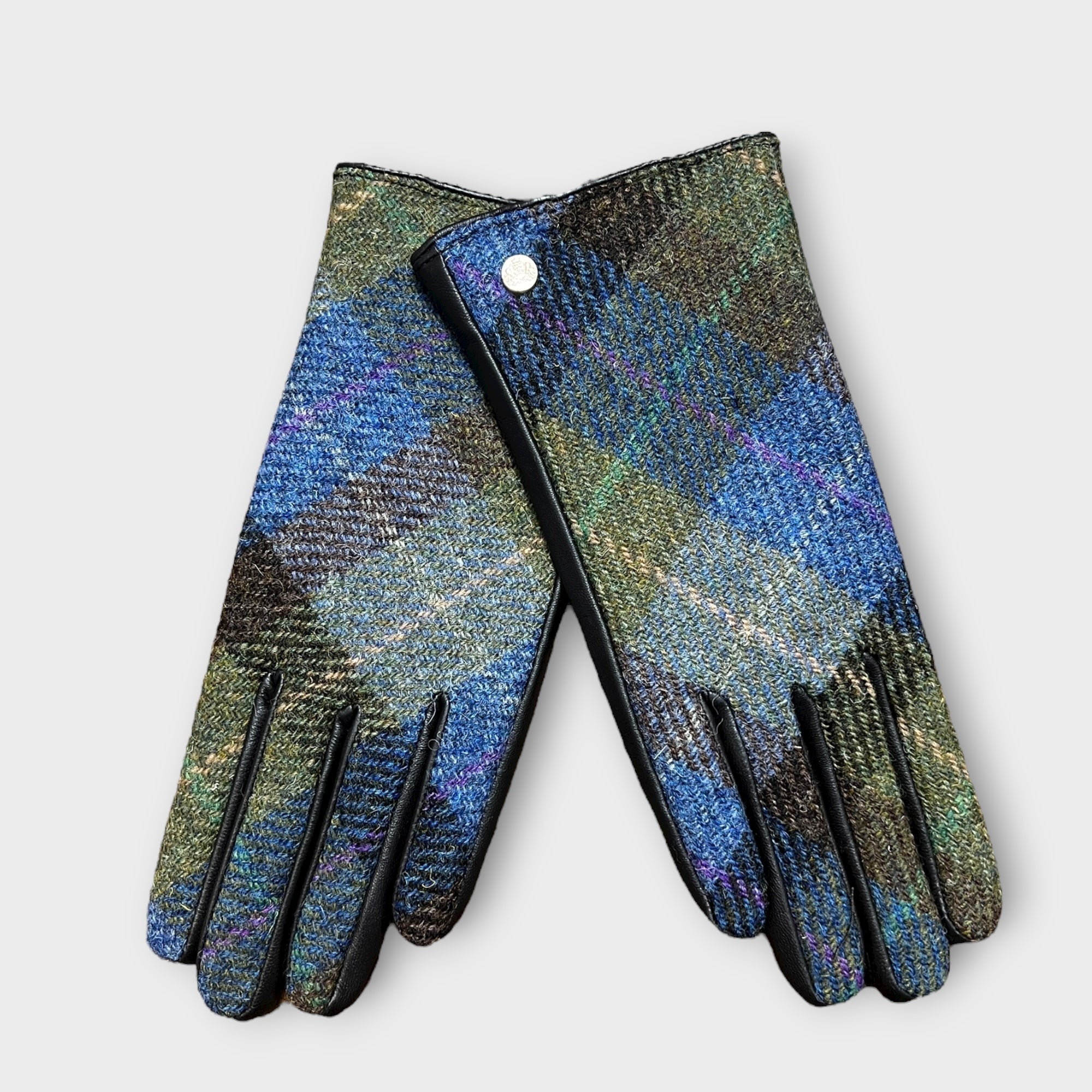 Guanti donna in pelle e lana tweed di Failsworth