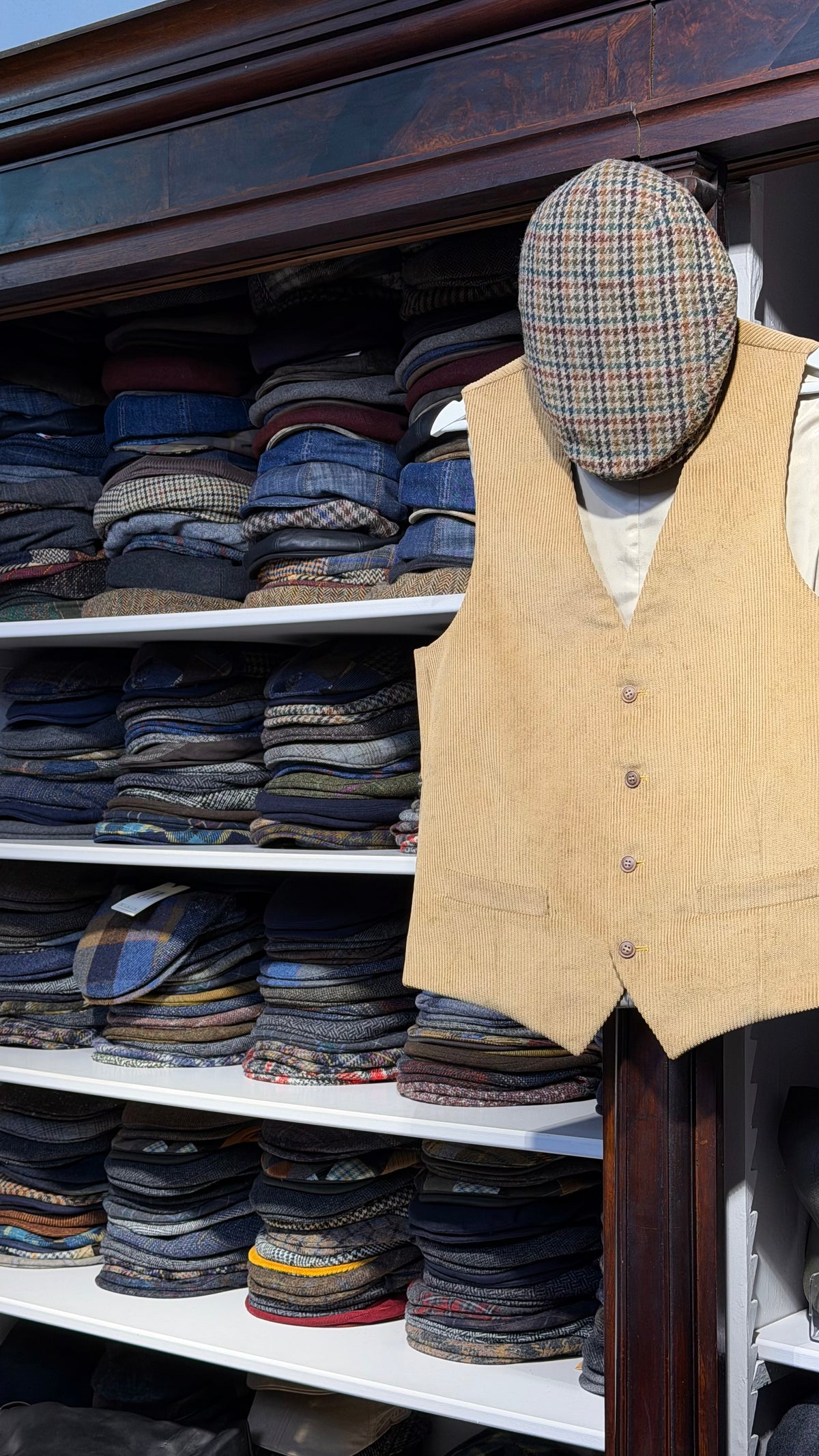 Gilet Uomo In Velluto Di Cotone Beige - Made in Italy - Cappelleria Bacca