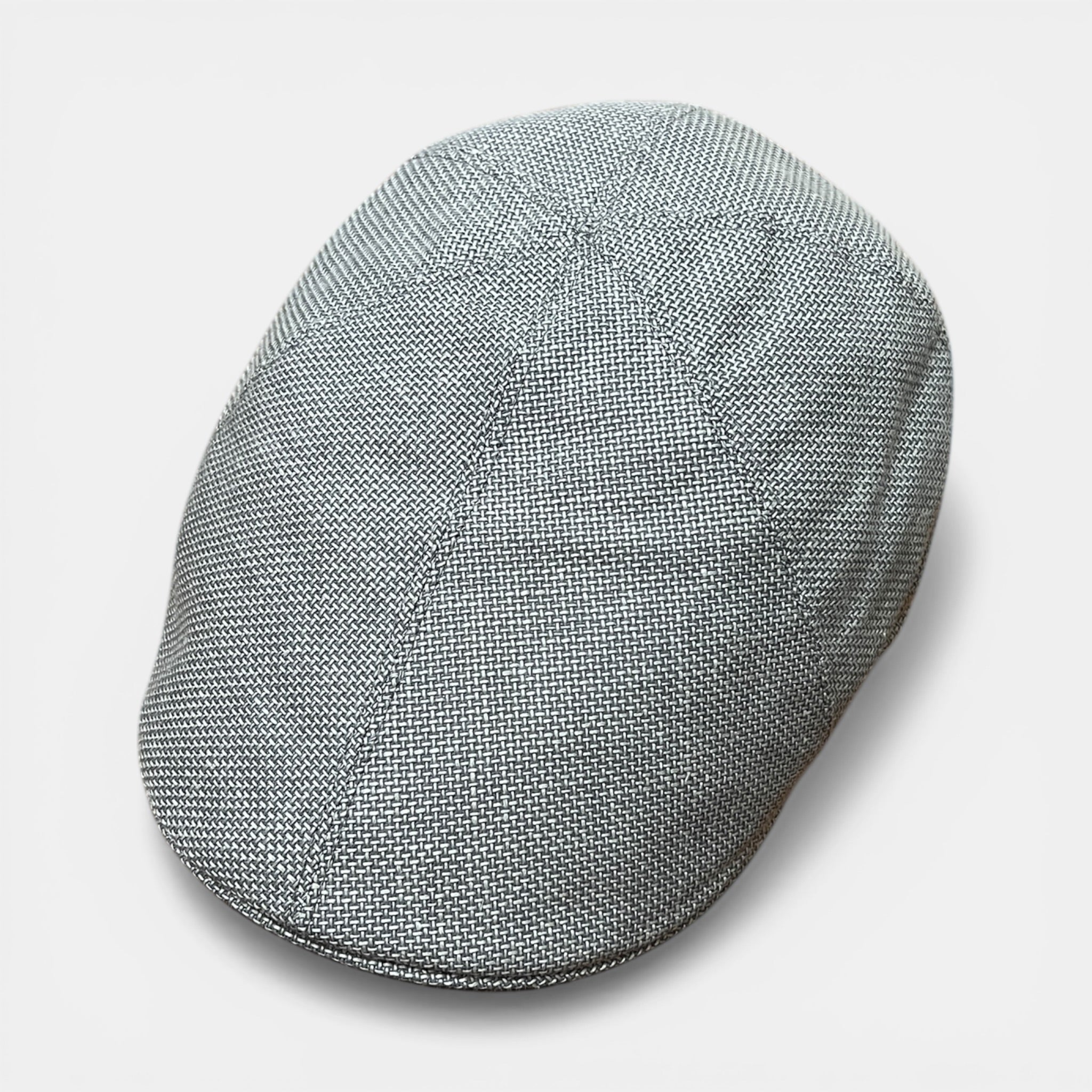 Coppola 6 Spicchi Estiva In lino E Cotone Grigio Chiaro - Cappelleria Bacca