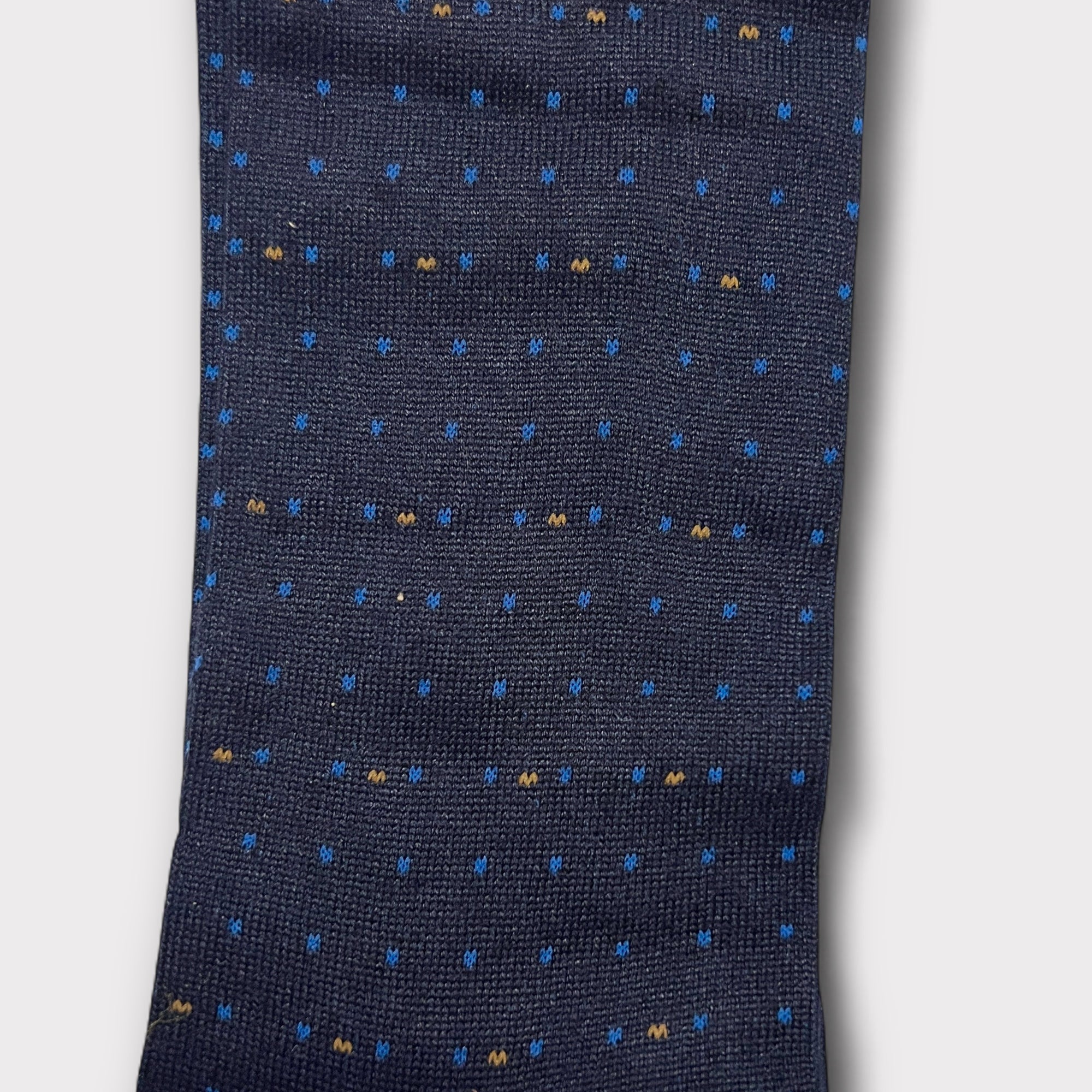 Calzini Uomo Lungo In Modal e Cashmere Blu Puntini