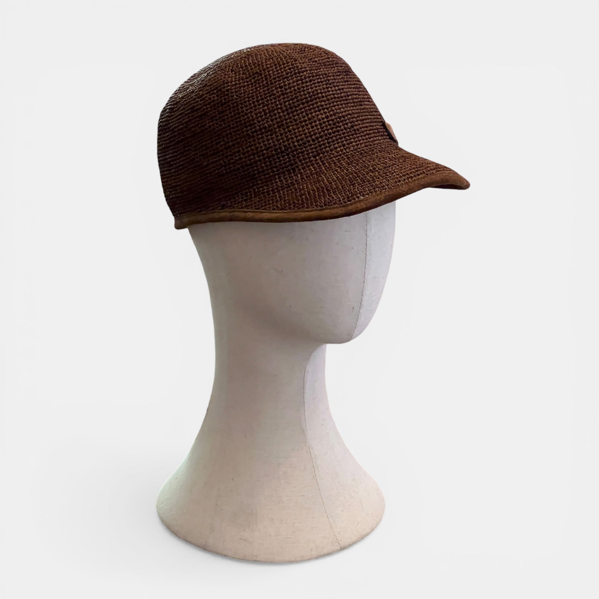 Cappello Baseball in Paglia Intrecciata Pieghevole