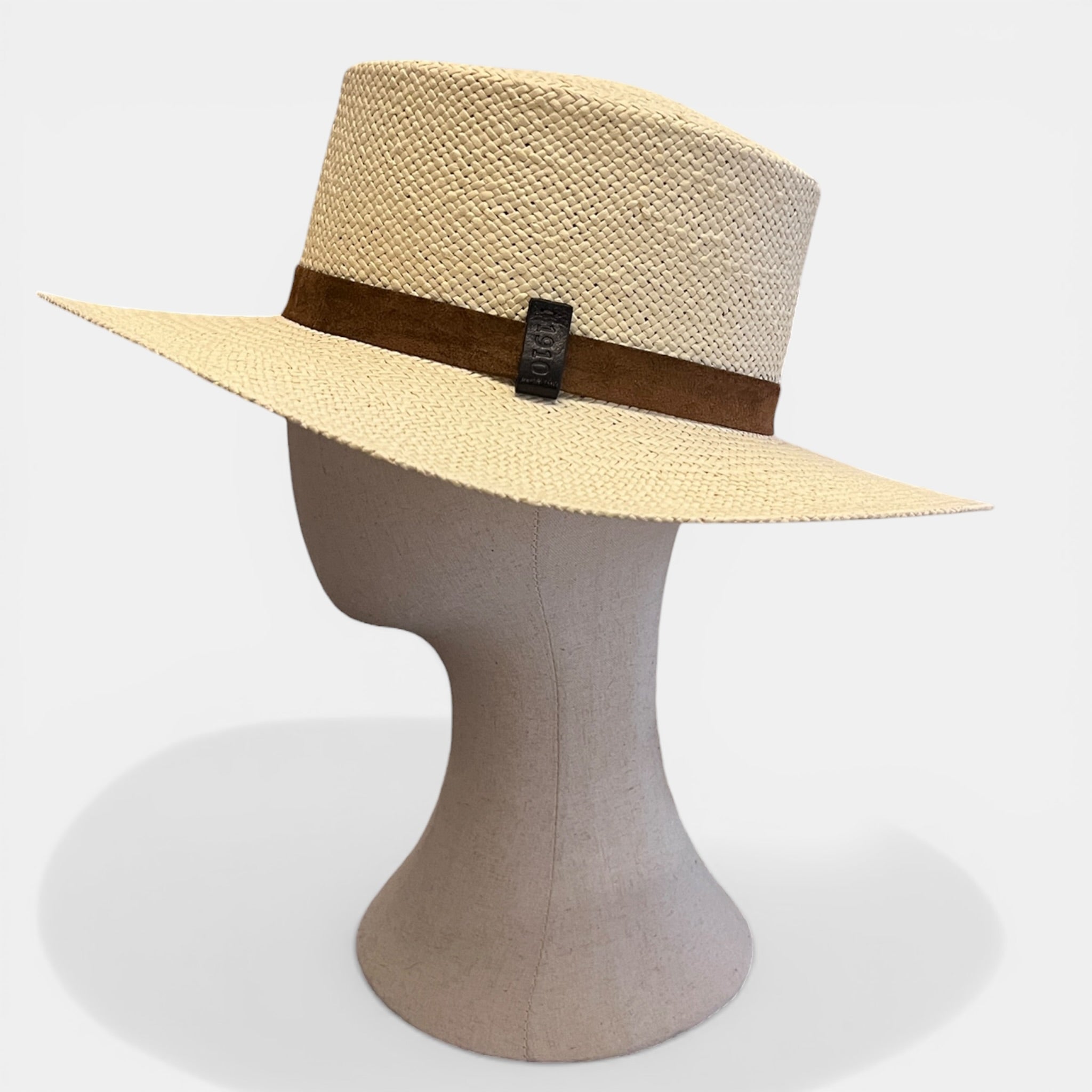 Cappello Canotier Da Donna in Papier Intrecciato - Cappelleria Bacca