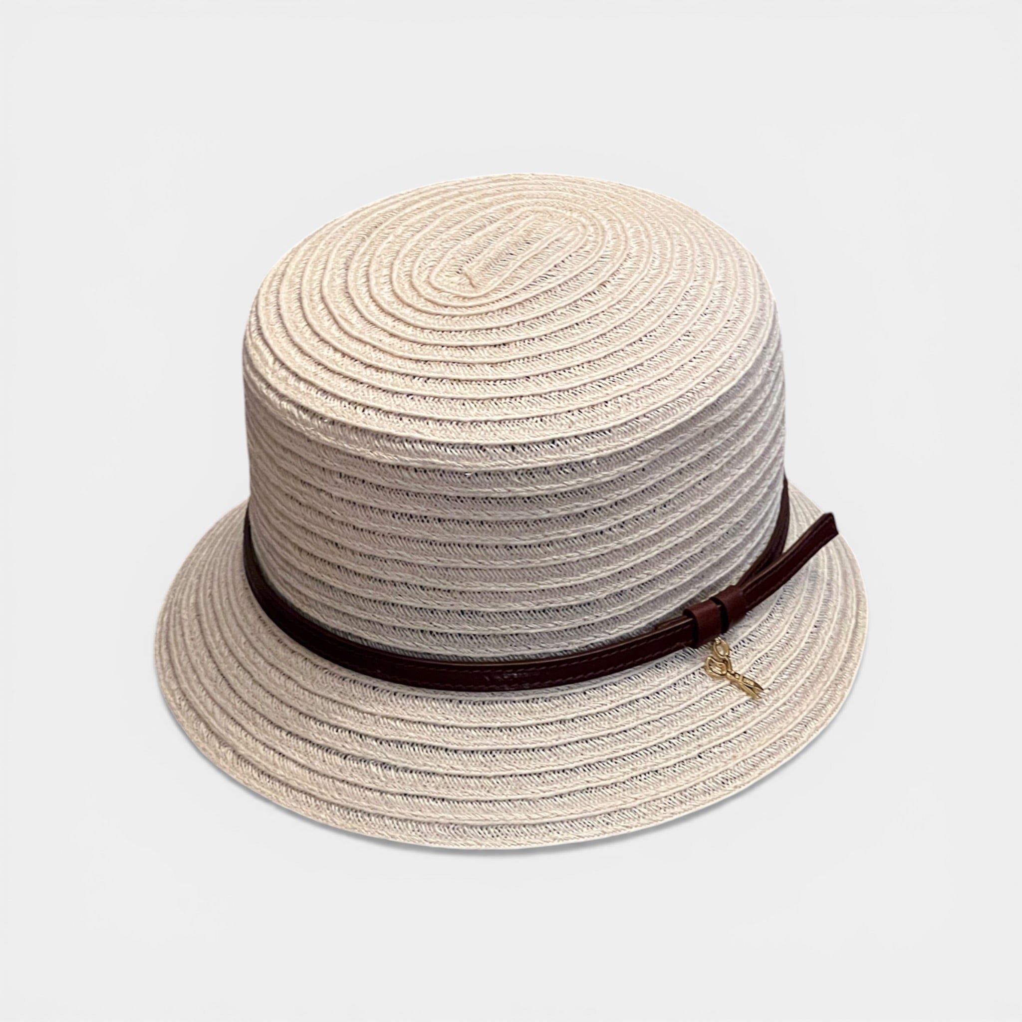 Cappello Bucket in Paglia Abaca Intrecciata Pieghevole - Cappelleria Bacca