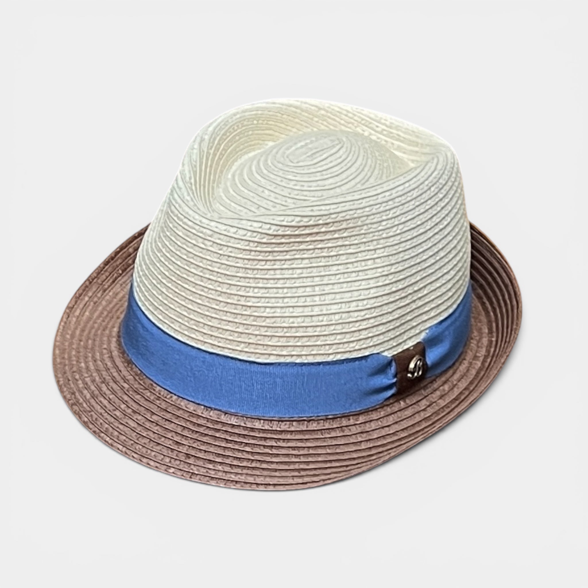 Cappello Trilby Estivo In Papier Bicolor - Cappelleria Bacca