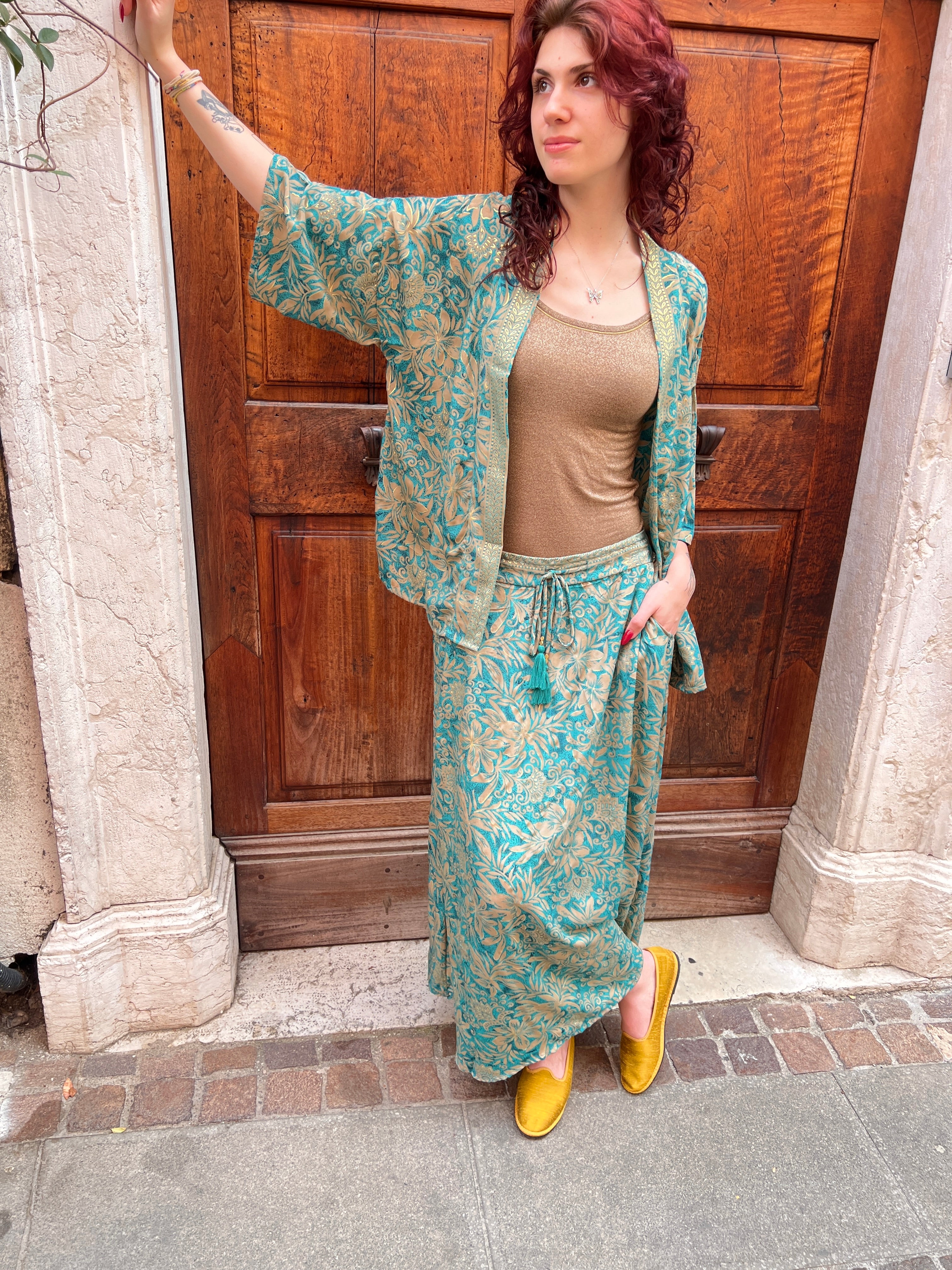 Giacca Donna Kimono In Misto Seta