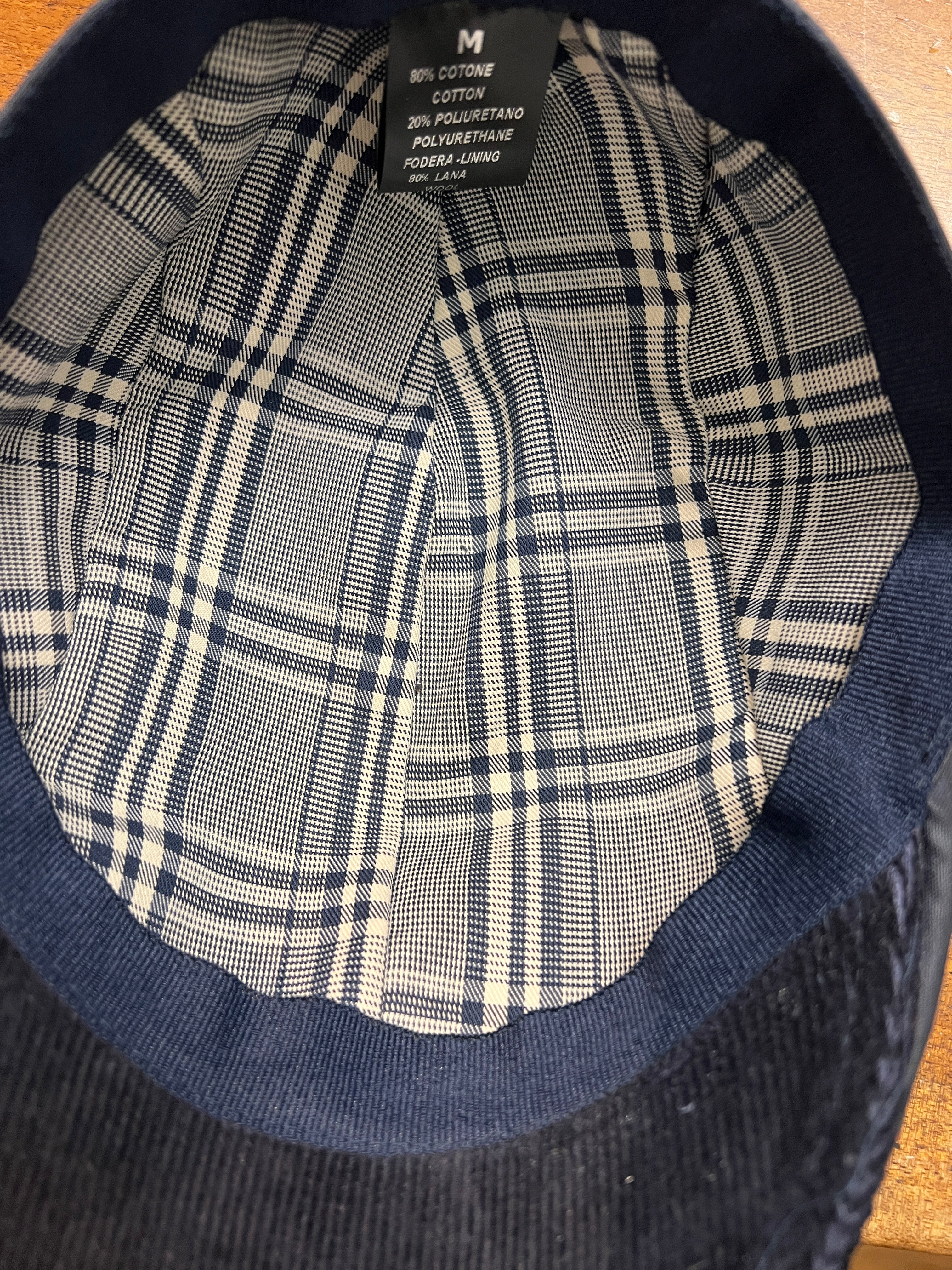 Coppola Uomo Becco In Cotone Impermeabile Cerato Blu