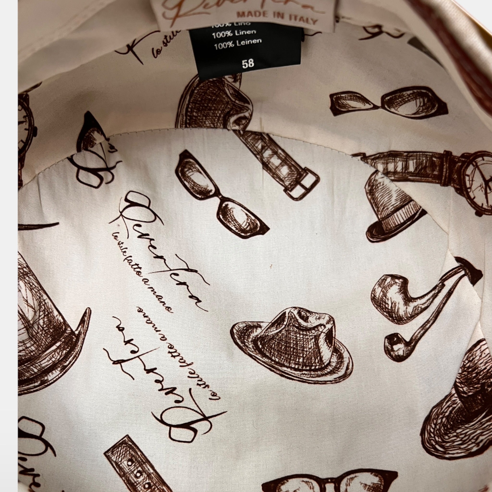 Coppola Uomo Estiva Beige Sabbia In Puro Lino Revertera - Cappelleria Bacca