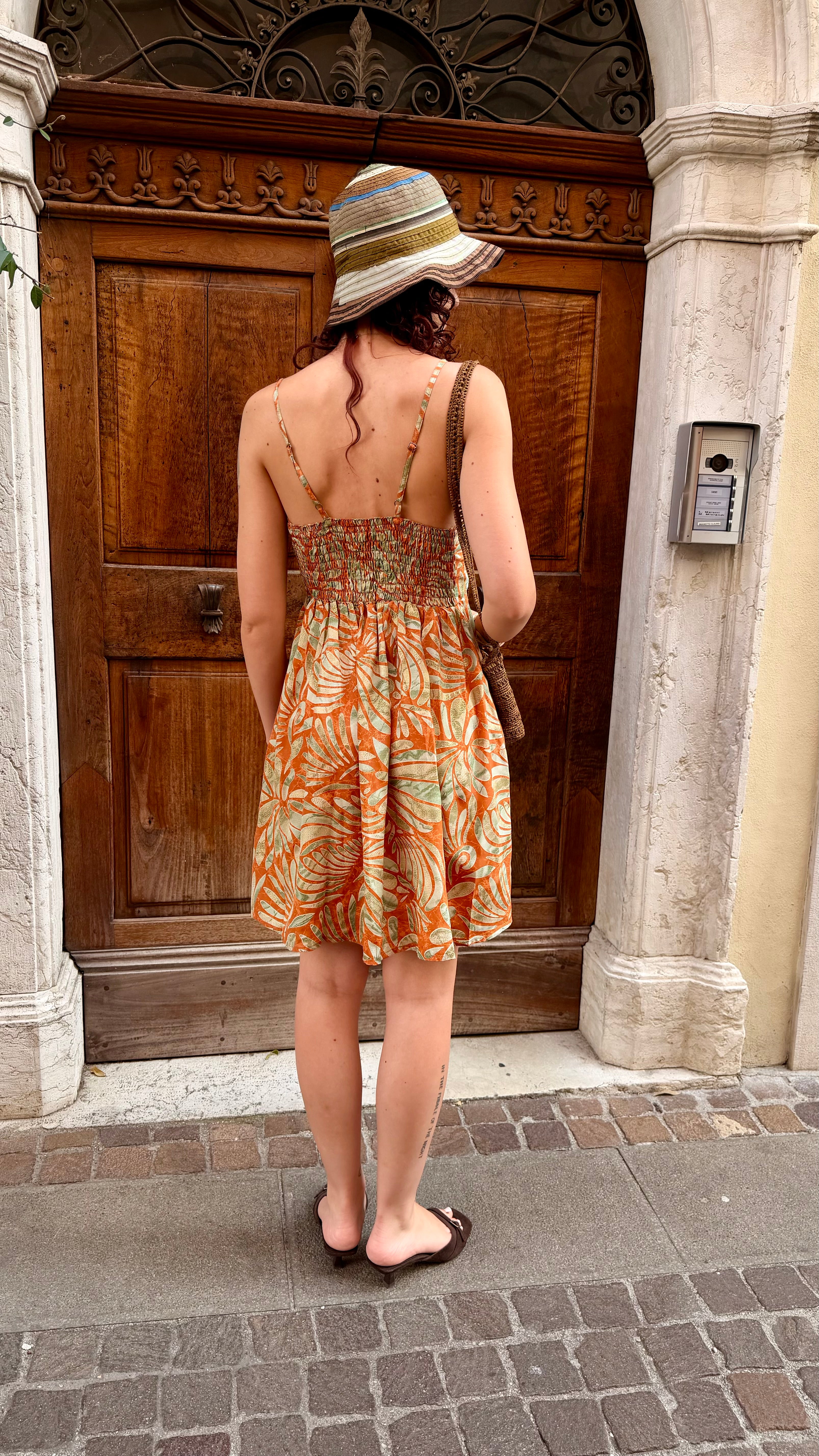 Abito Estivo Donna Midi in 70% Seta Spallina Regolabile - Cappelleria Bacca