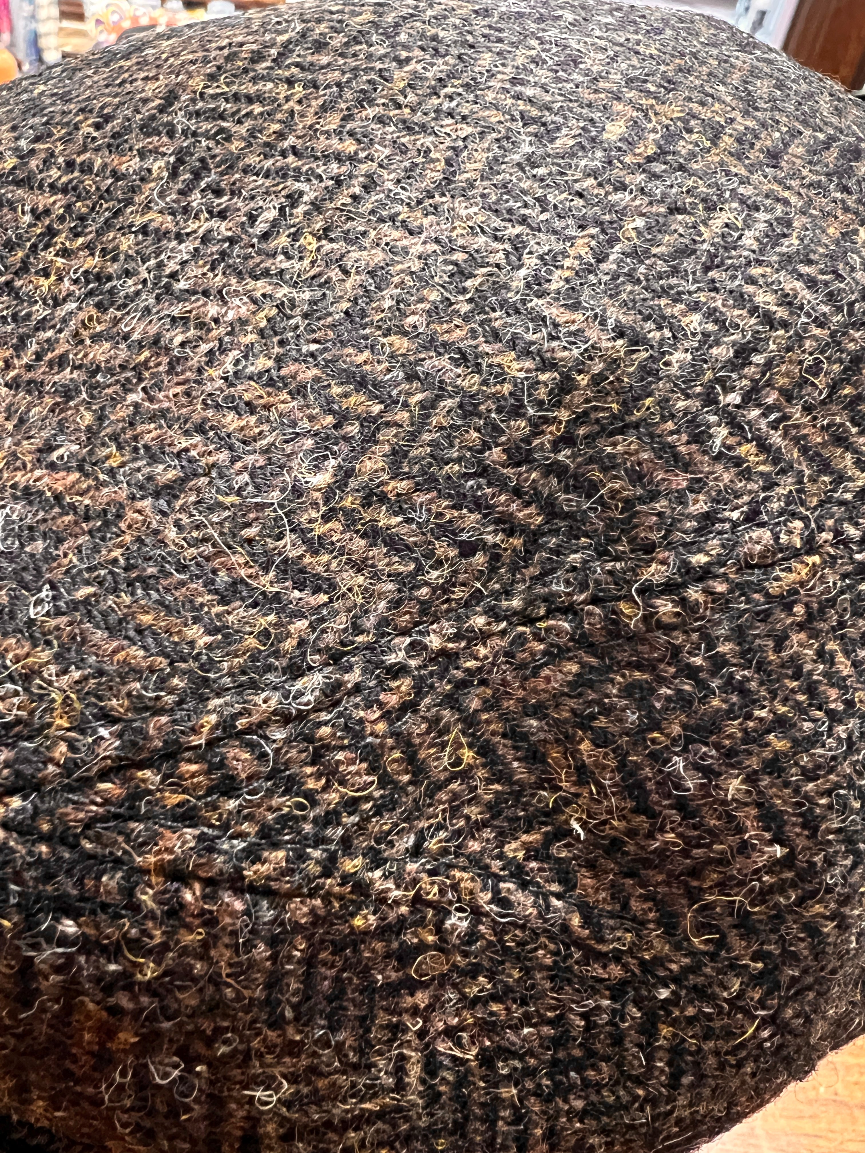 Coppola Driver Cap In Pura Lana Spinato Moro