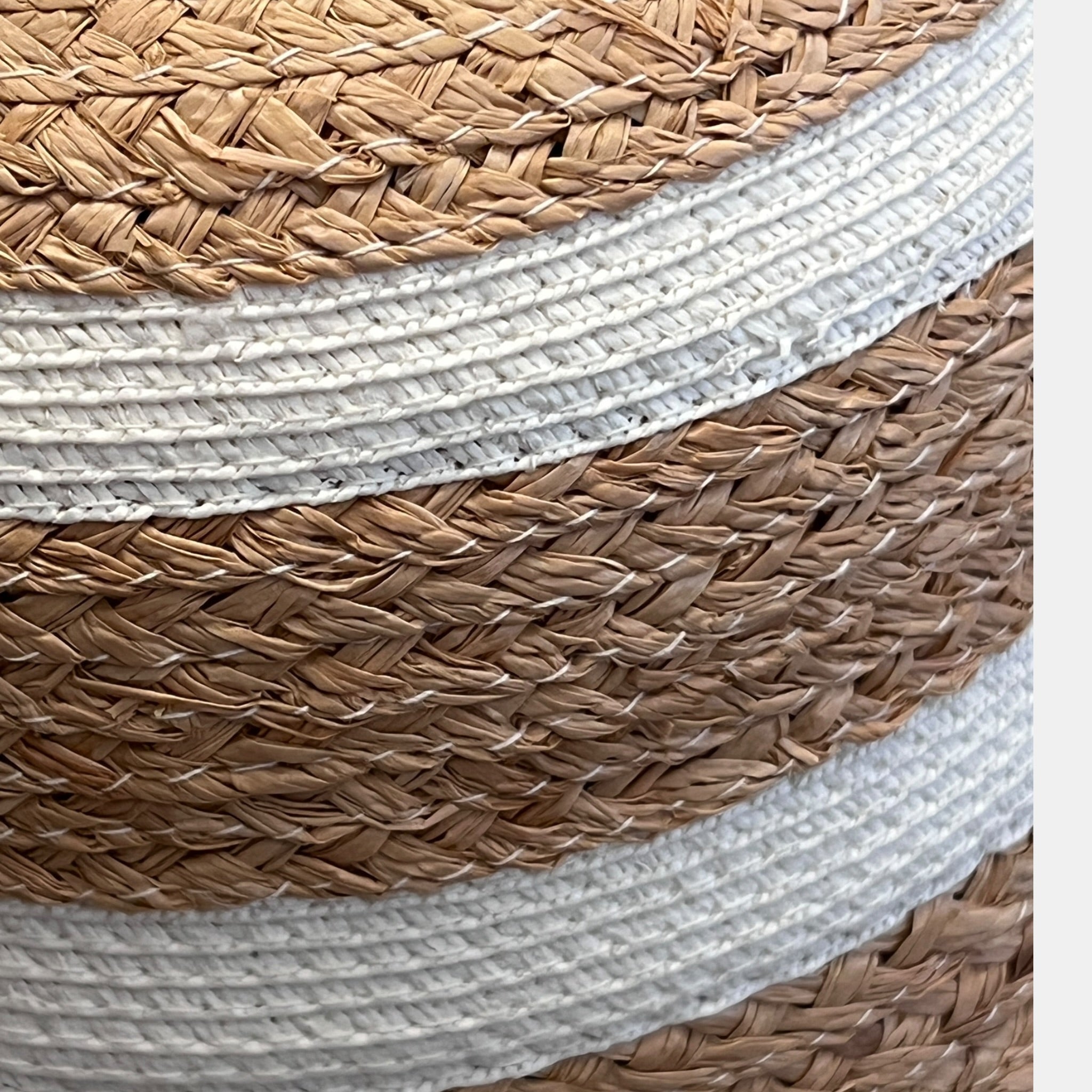 Cappello Cloche Da Donna in Paglia Intrecciata Pieghevole Bicolor - Cappelleria Bacca