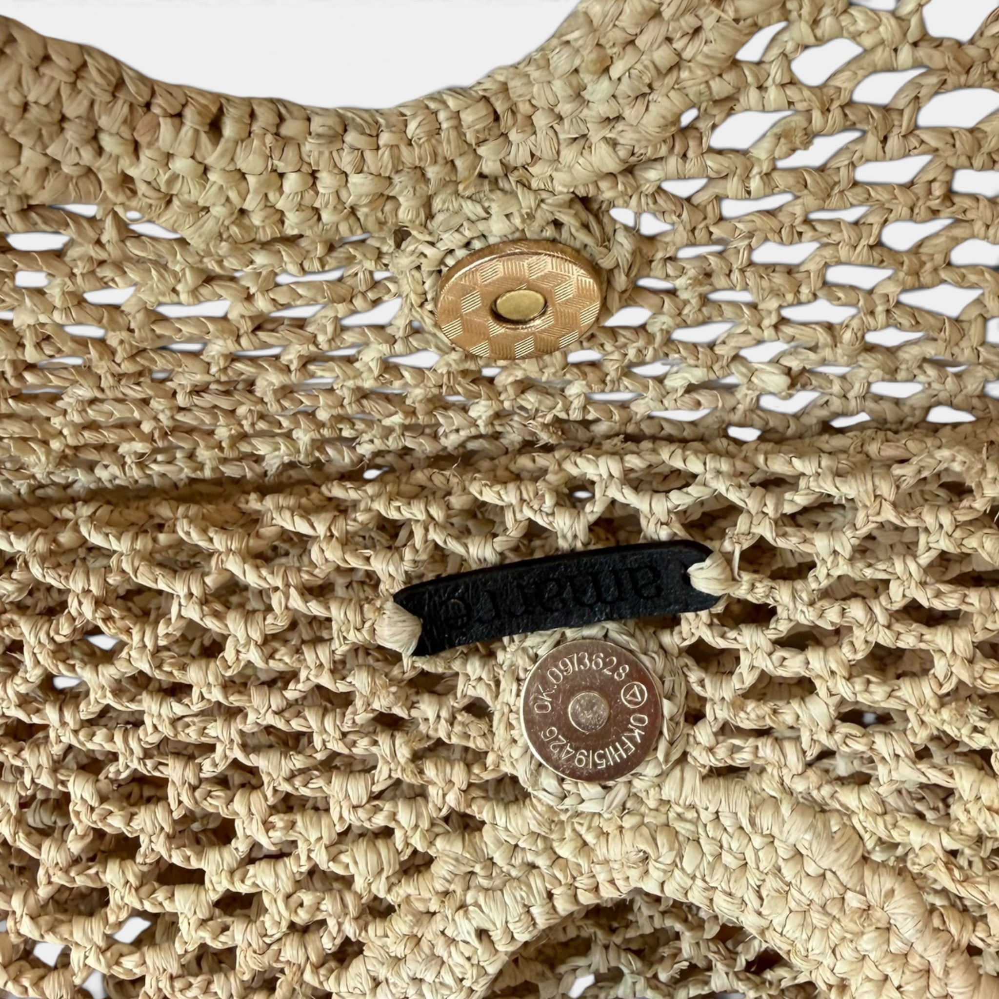 Borsa in Paglia Crochet Fatta a Mano