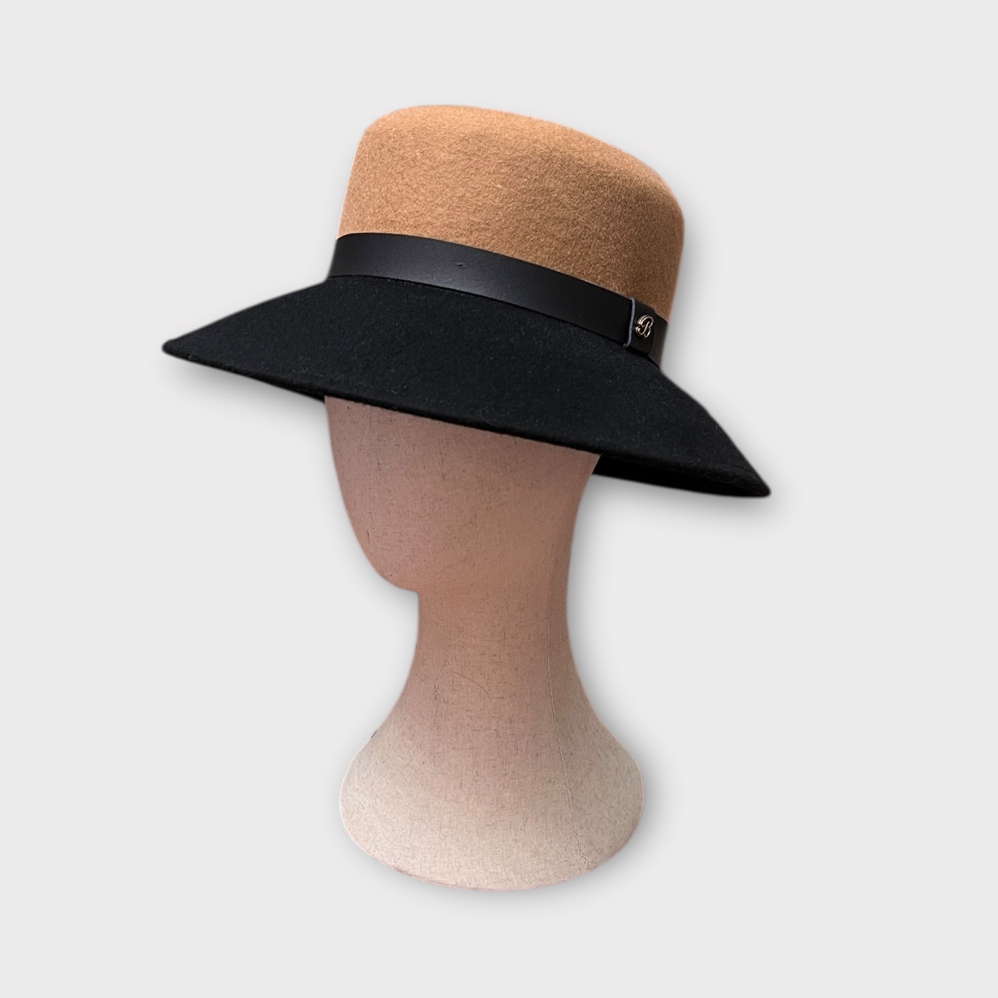 Cappello Donna In Feltro Di Lana Bicolor Audrey