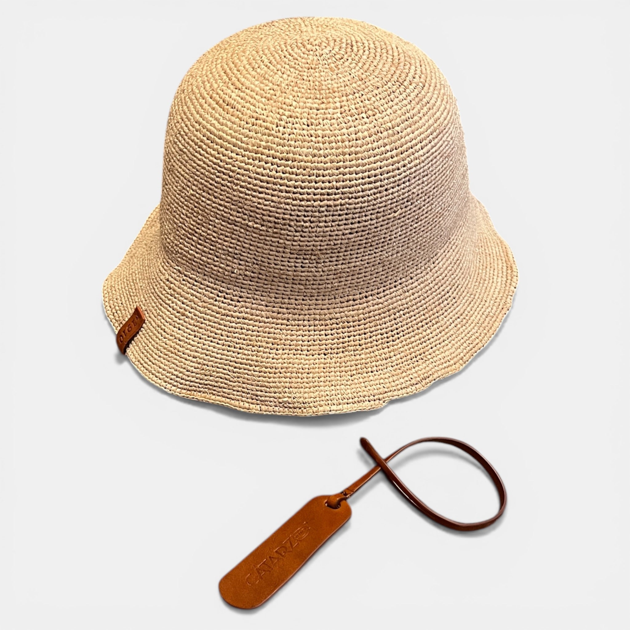 Cappello Cloche Da Donna in Raffia Crochet Pieghevole Con Laccetto - Cappelleria Bacca