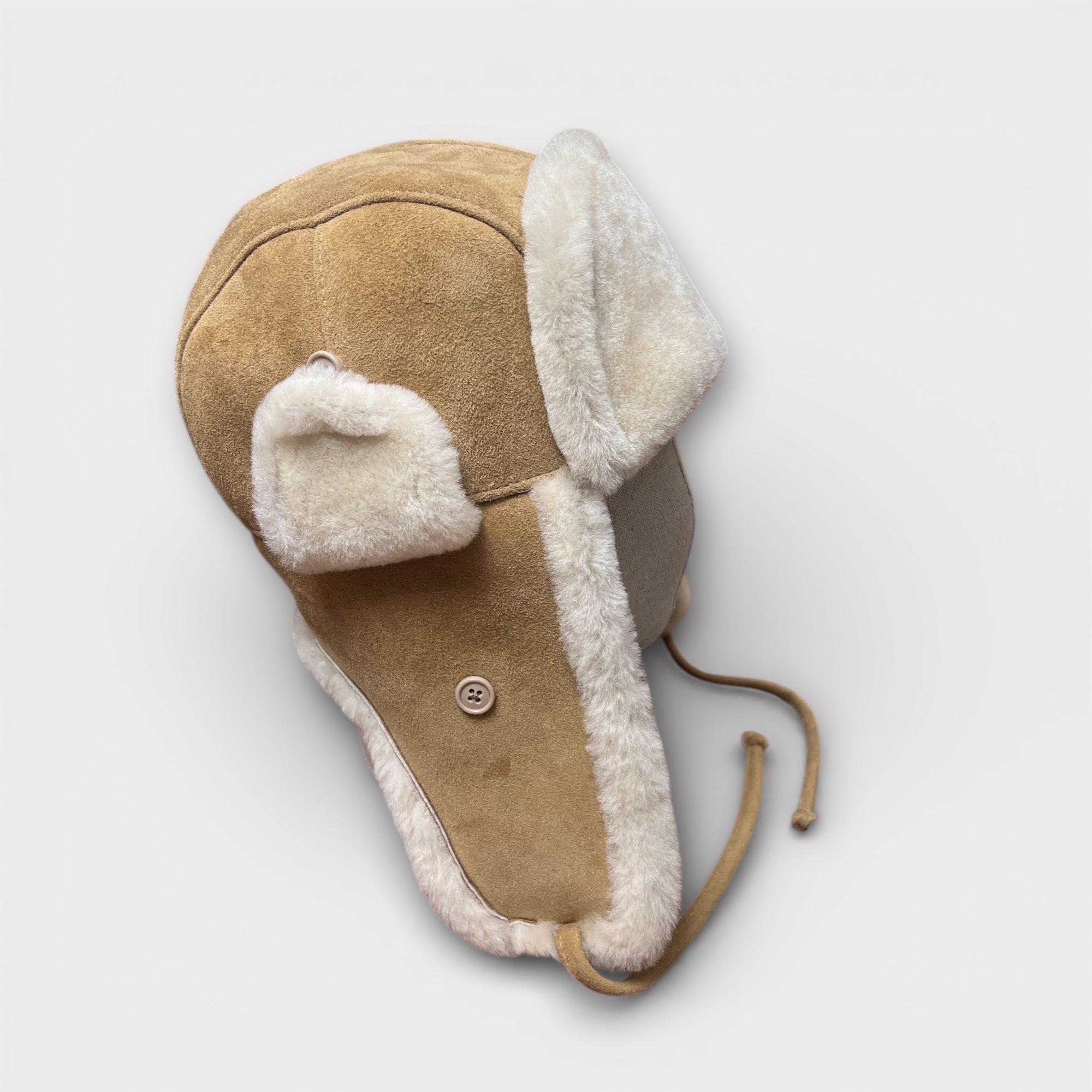 Colbacco Con Para Orecchie In pelle E Pelliccia Di Montone