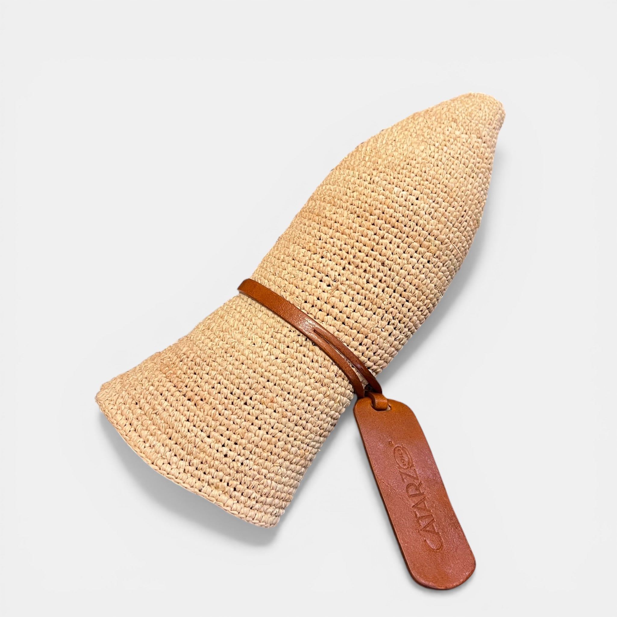 Cappello Cloche Da Donna in Raffia Crochet Pieghevole Con Laccetto - Cappelleria Bacca