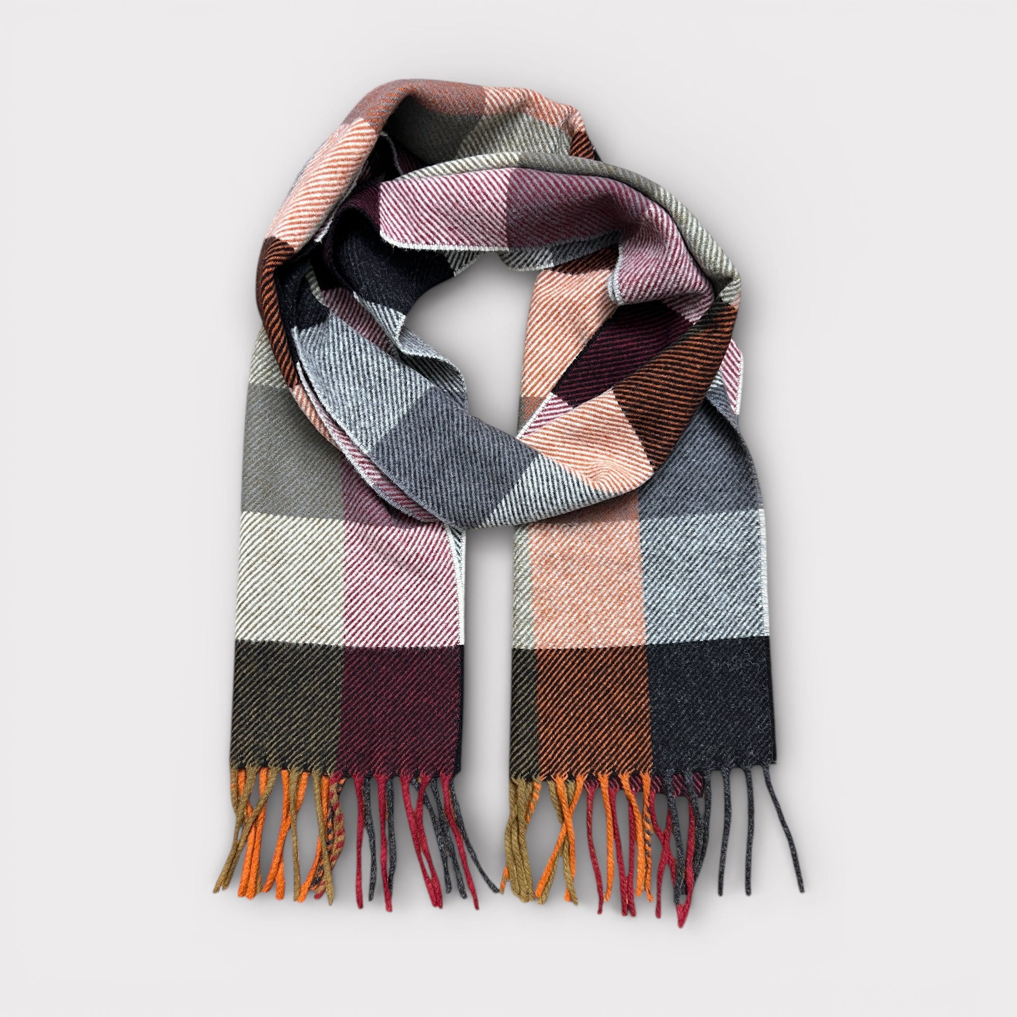 Sciarpa Unisex In Panno Di Lana 30 cm x 180 cm Check