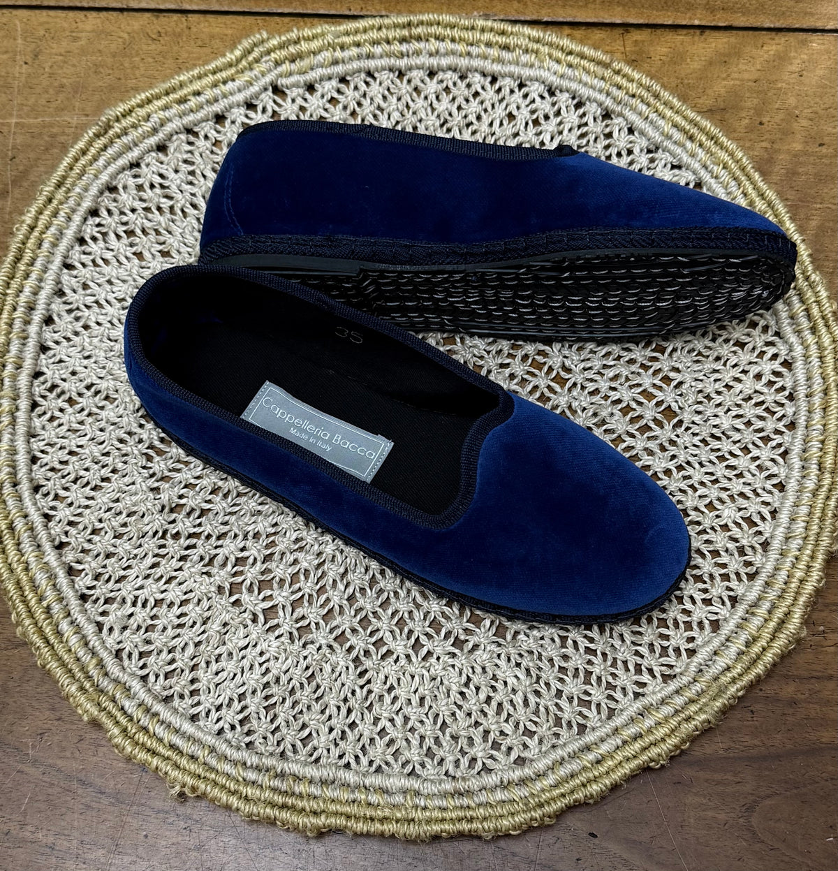 Friulane Originali In Velluto Blu Chiaro – Classiche, Eleganti, Fatte A Mano