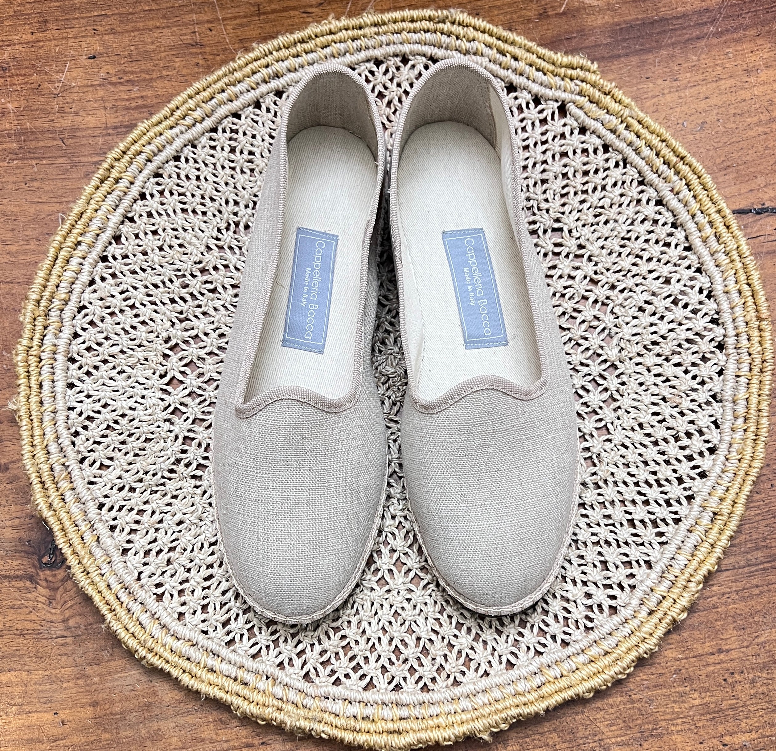 Friulane Originali In Lino Beige – 100% Made In Italy