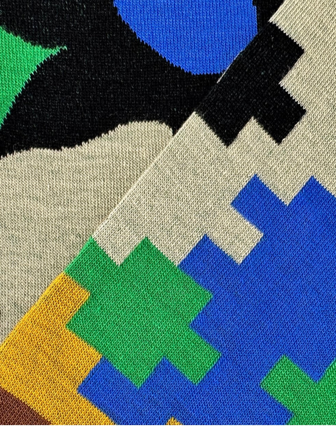 Calzini Spaiati In Cotone Pixel Flower