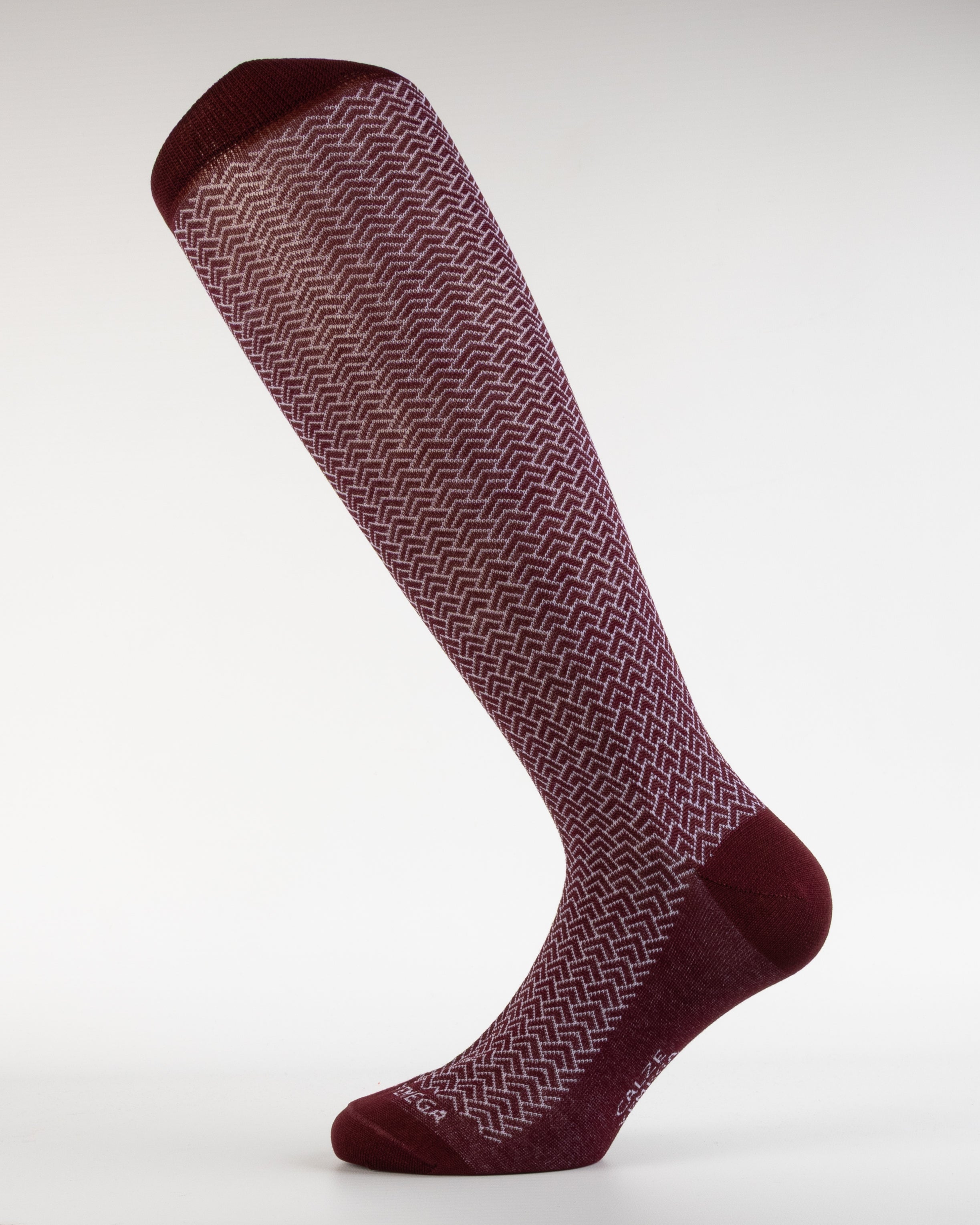 Calzini Lunghi Uomo in Filo di Scozia Elasticizzato Fantasia Lisca