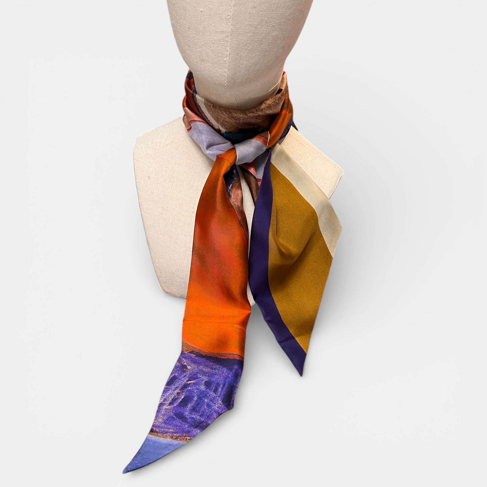 Sciarpa Strangolino 13x140 cm In Twill di Pura Seta Barbieri