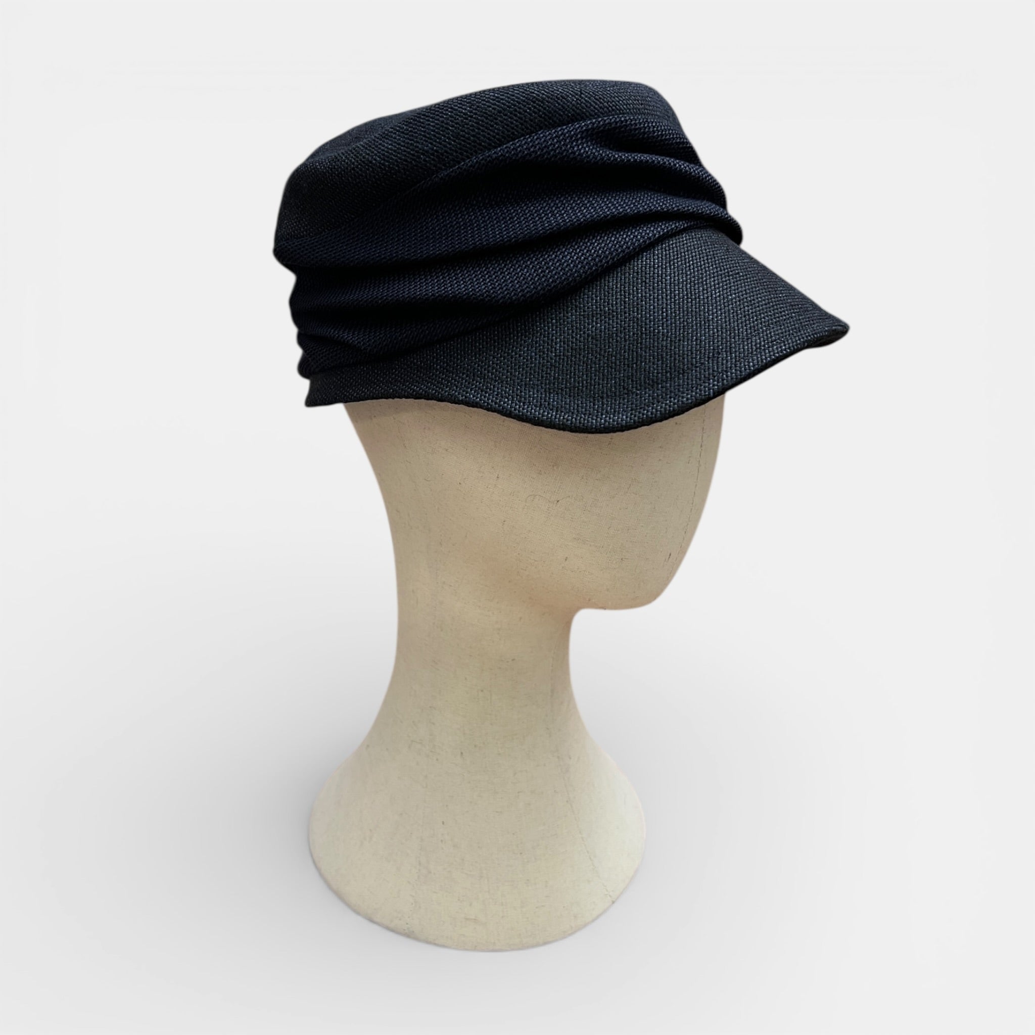 Berretto Con Visiera In Lino Blu Mature Ha.