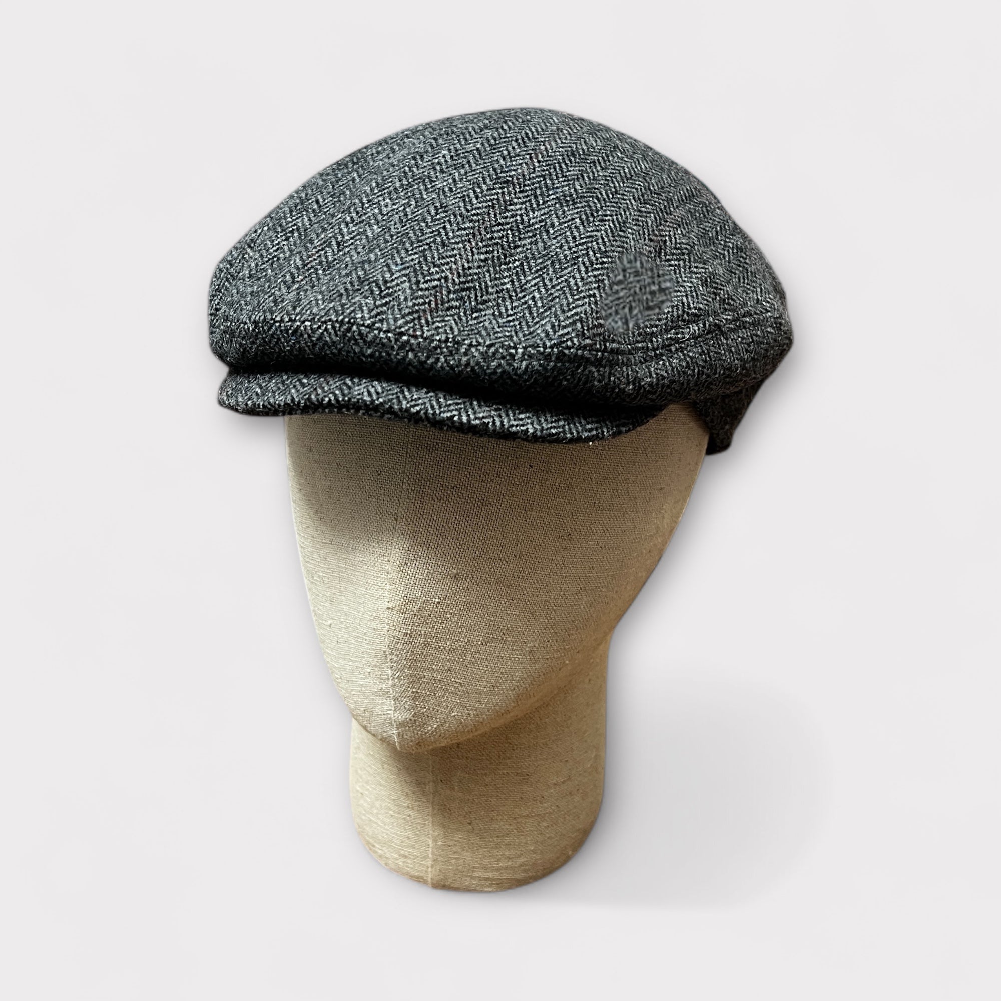 Coppola in Lana Con Paraorecchie Grigio Spinato