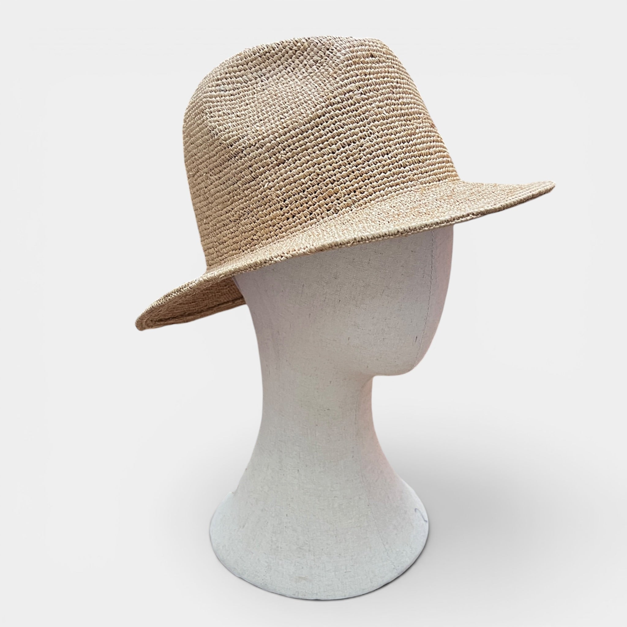 Cappello Fedora Estivo Unisex In Paglia Crochet Pieghevole - Cappelleria Bacca