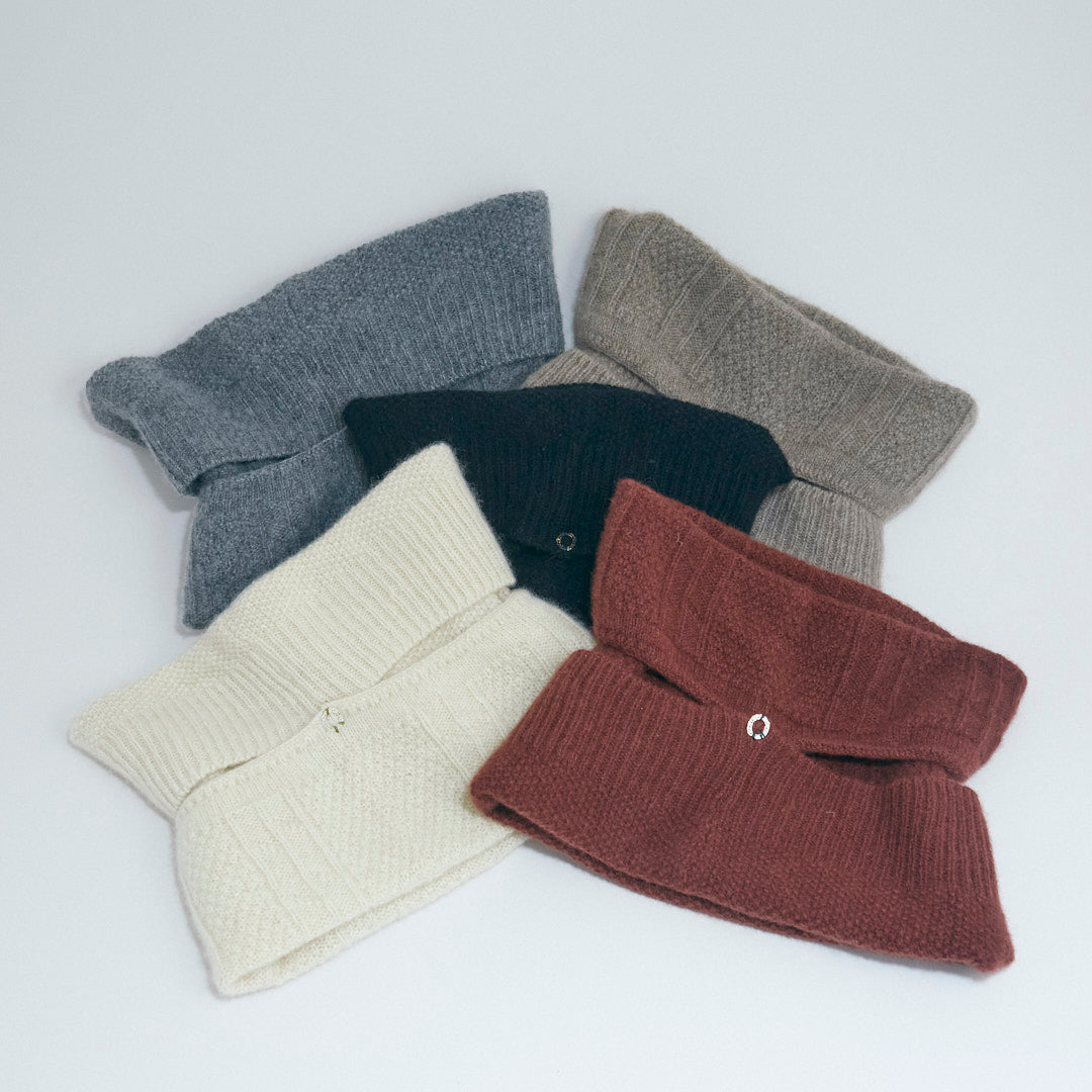 Collo/Beanie Trasformabile In Maglia Di Cashmere