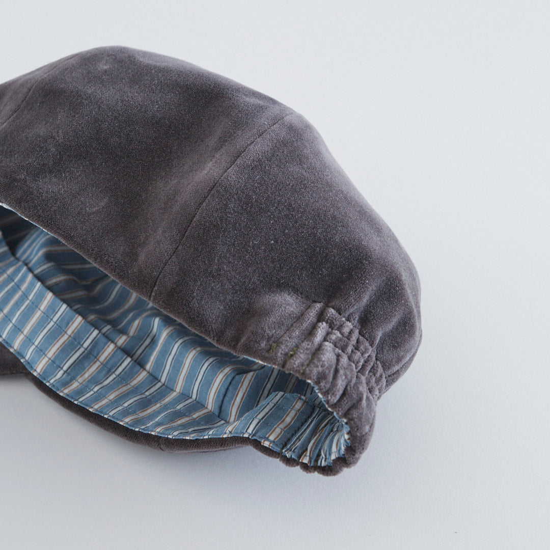 Berretto In Velluto Con Visiera