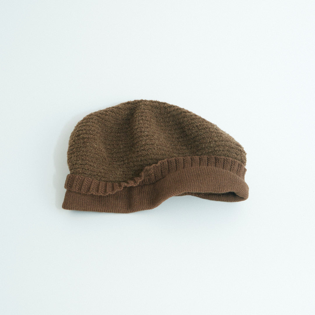 Basco In Tessuto Di Baby Alpaca E Lana Marrone