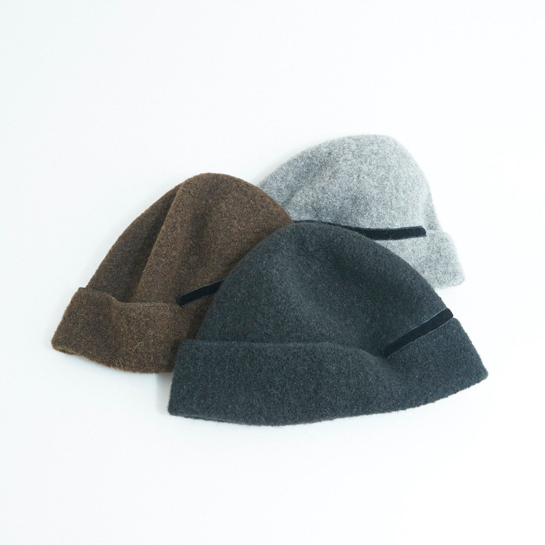 Berretto In panno Di Alpaca E Lana