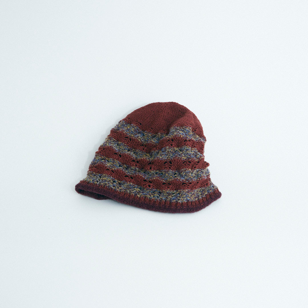 Berretto Beanie Double Face In Maglia Di Lana Con Dettaglio