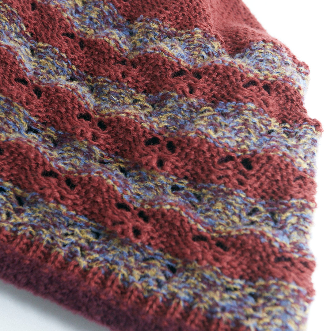 Berretto Beanie Double Face In Maglia Di Lana Con Dettaglio