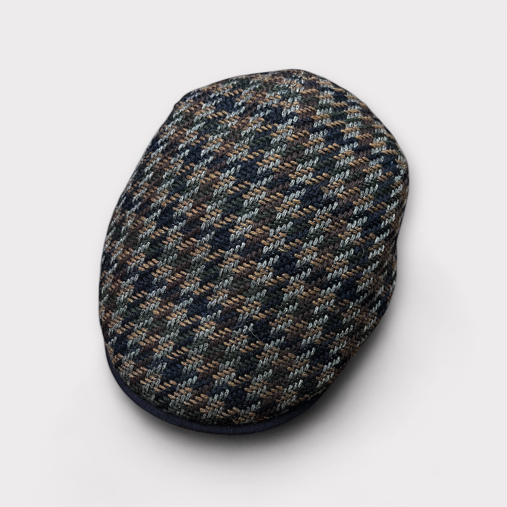 Coppola Uomo Invernale In Tessuto Di Lana Pied De Poule