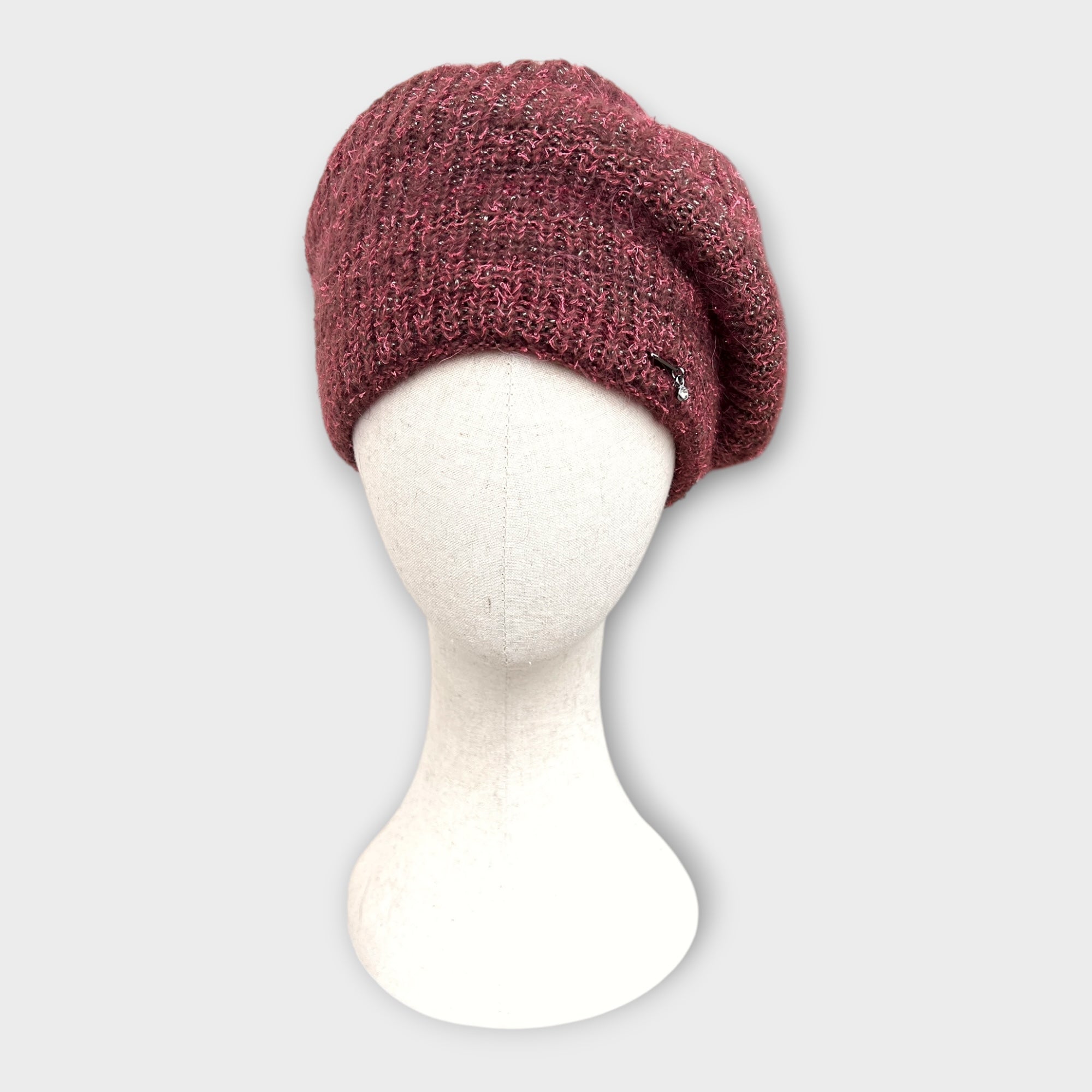 Basco Donna In Maglia Di Mohair Con Lurex A Motivo Rigato