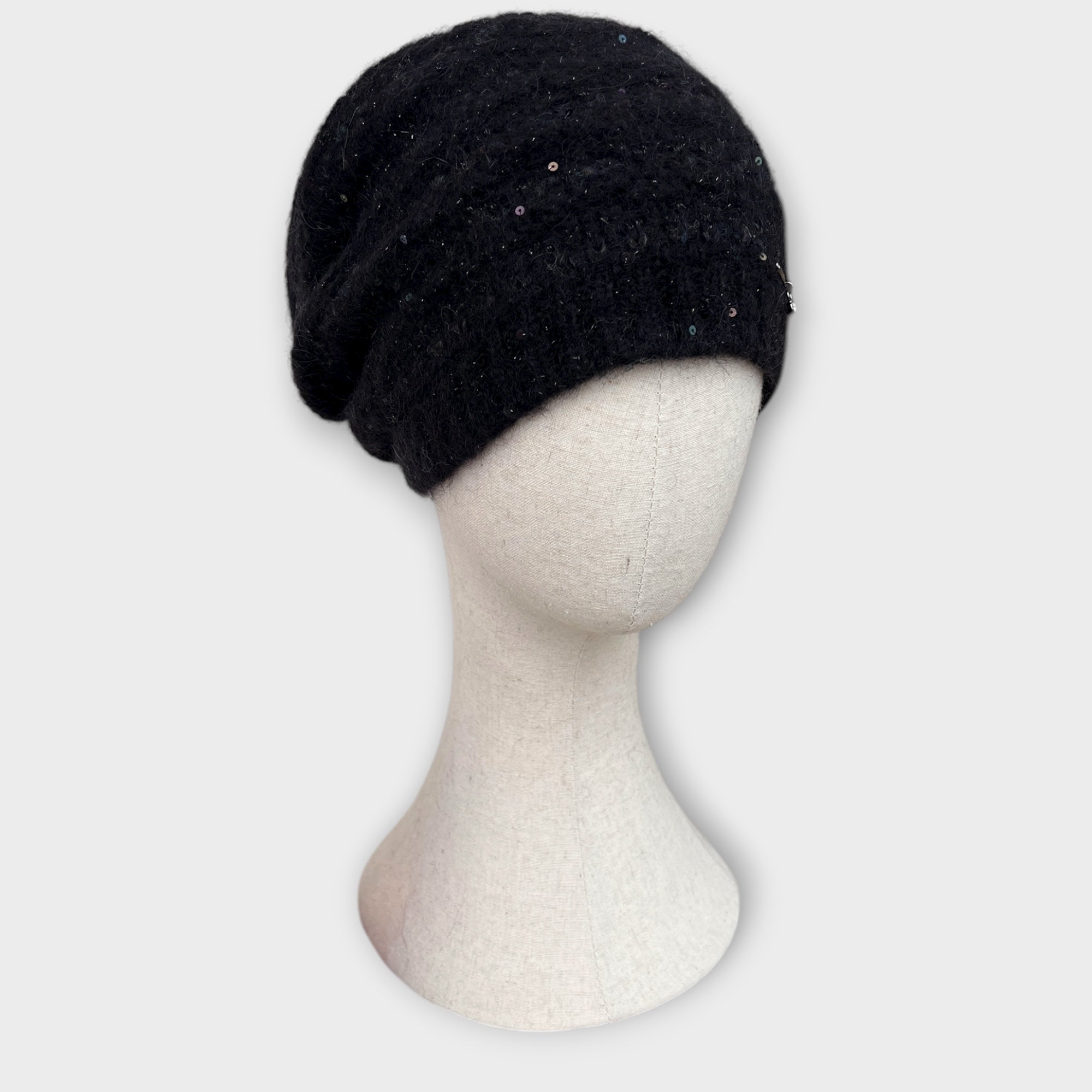 Basco In Maglia Di Mohair Con Lurex E Pailettes