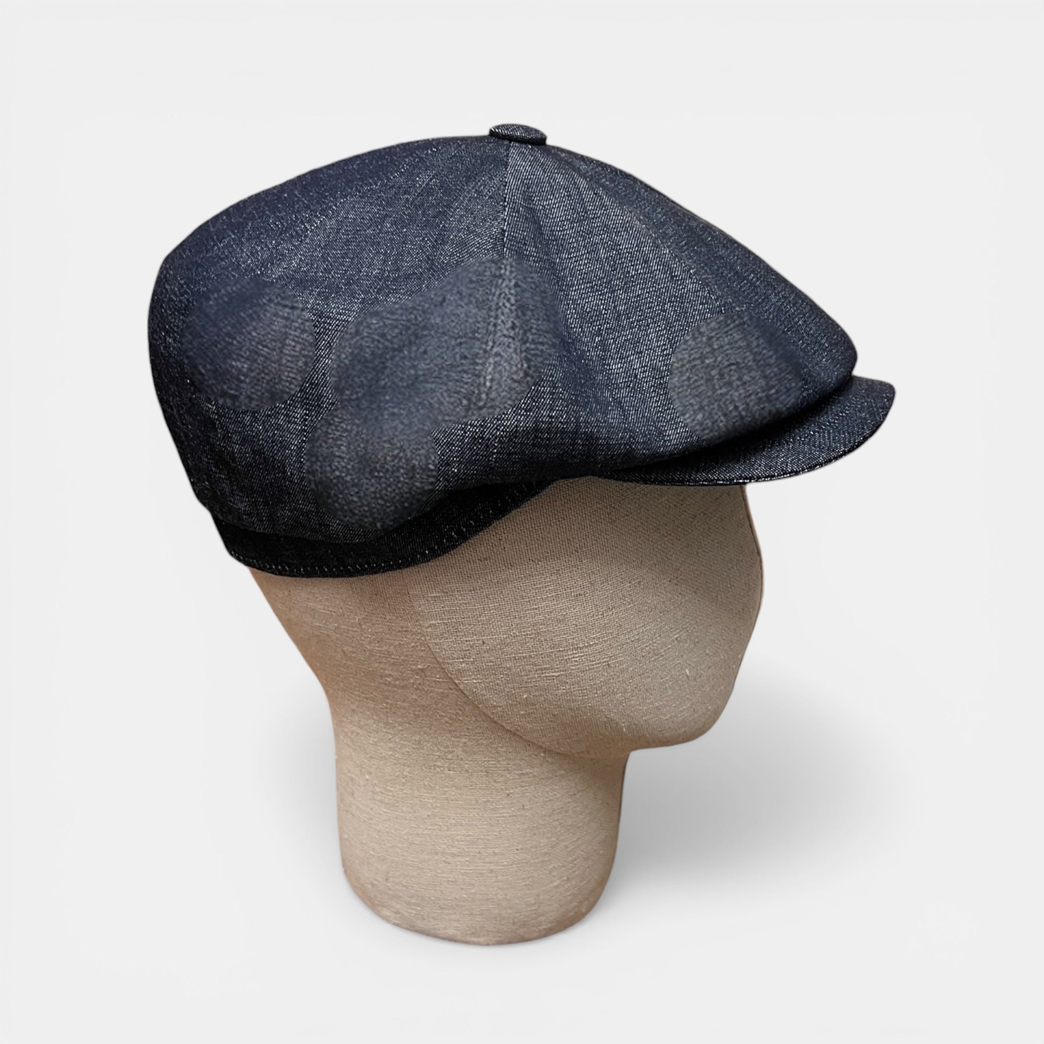 Coppola Irlandese Estiva In Puro Cotone Blu Tipo Jeans - Cappelleria Bacca