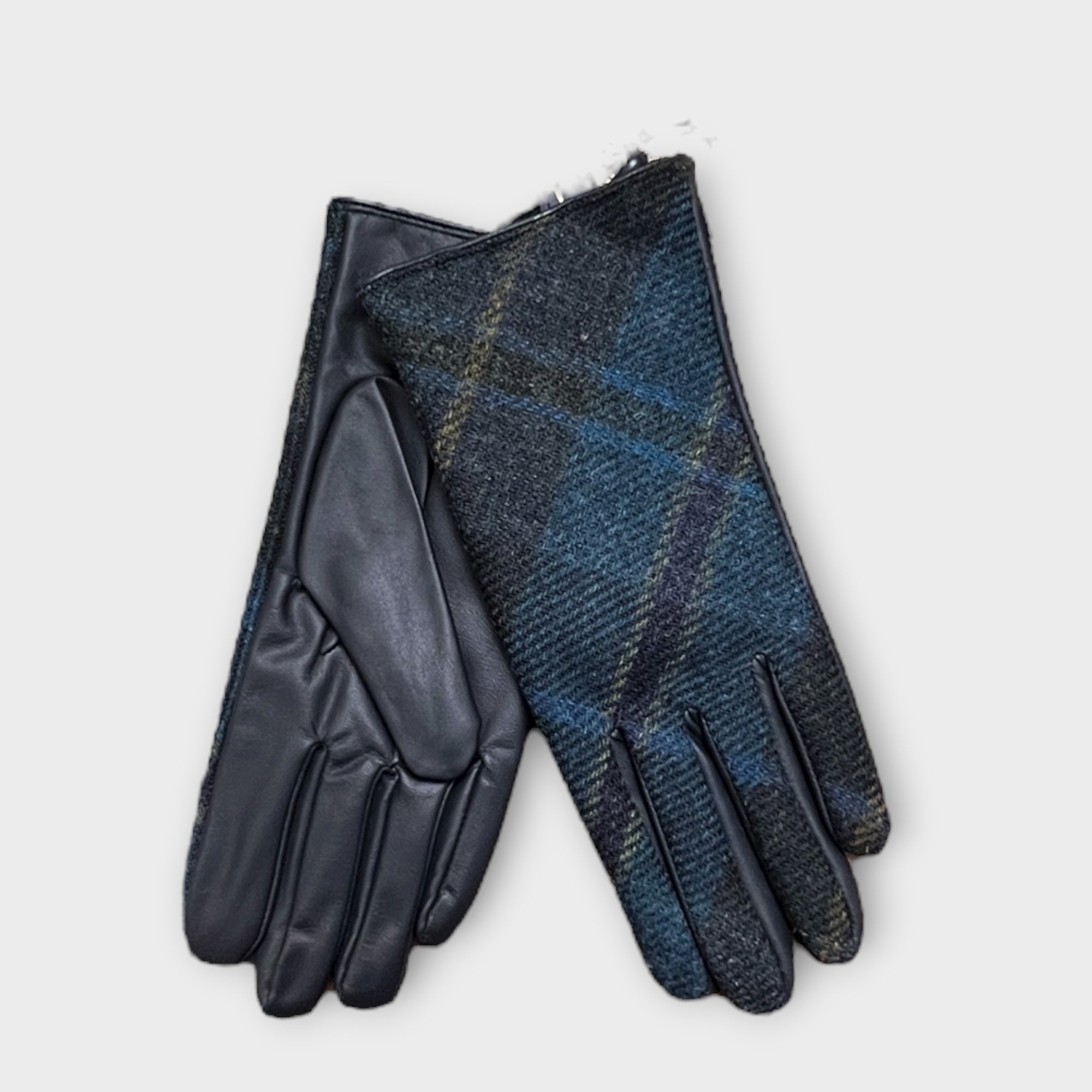 Guanti donna in pelle e lana tweed di Failsworth