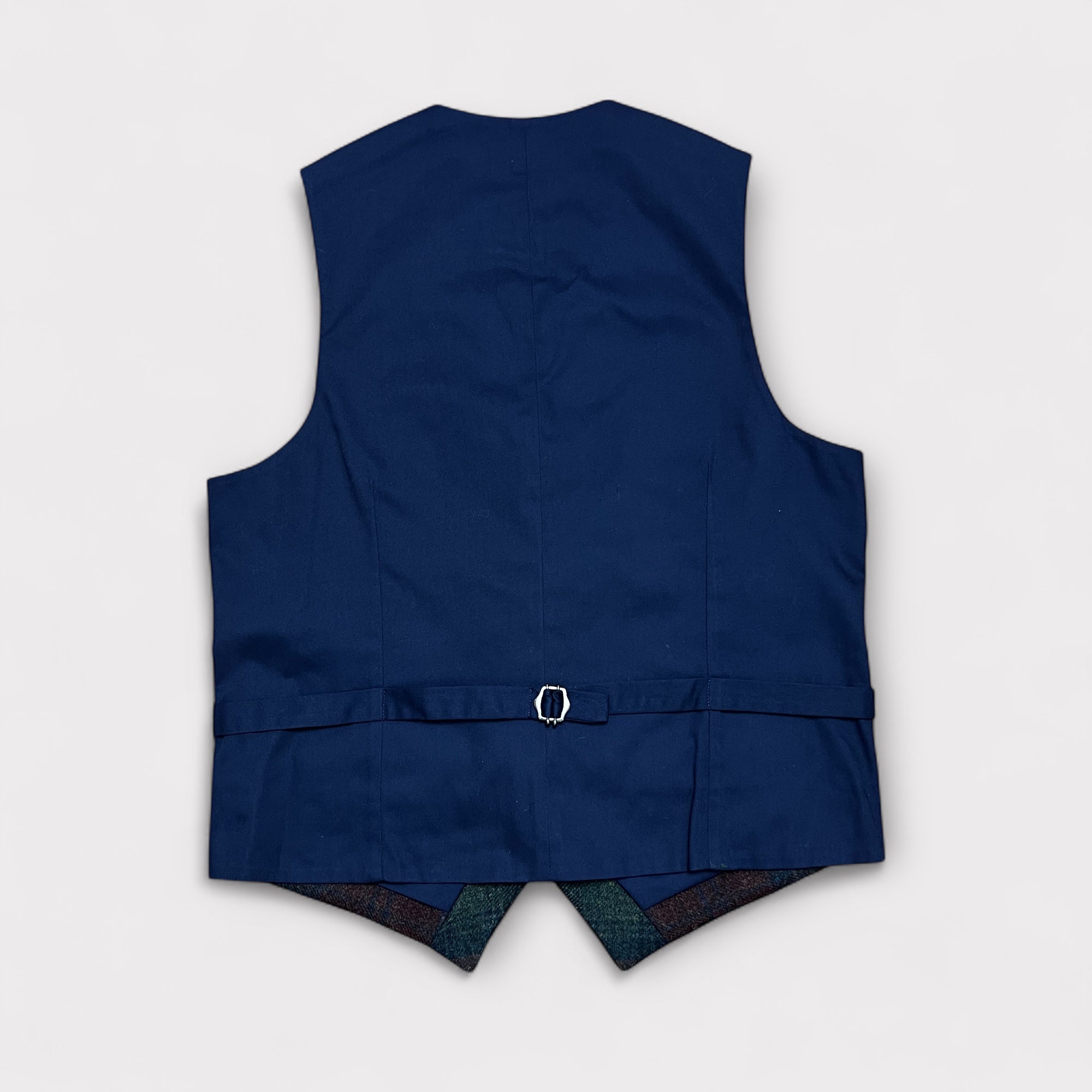 Gilet Uomo In Lana Tweed Inglese Blu e Bordeaux