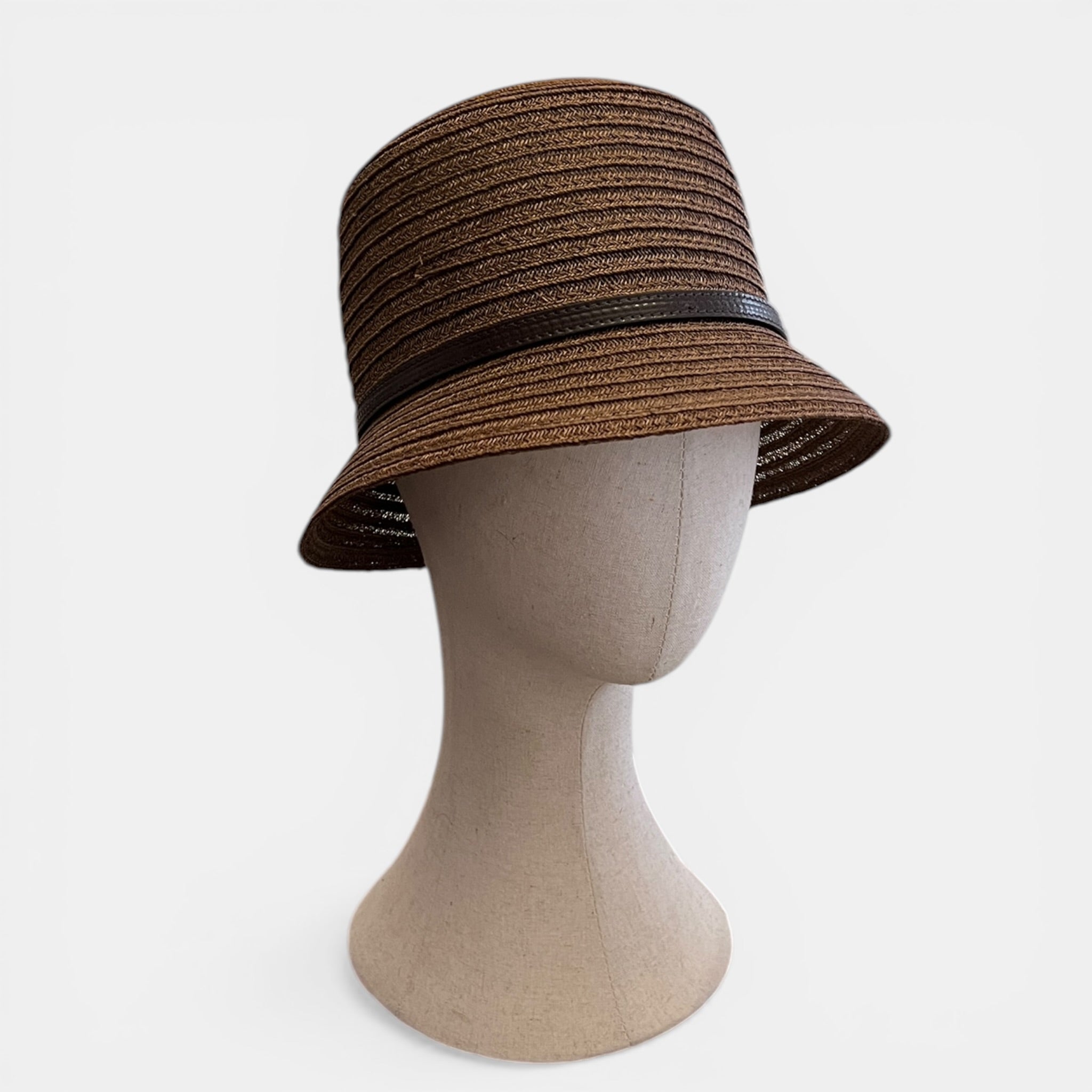 Cappello Bucket in Paglia Abaca Intrecciata Pieghevole - Cappelleria Bacca